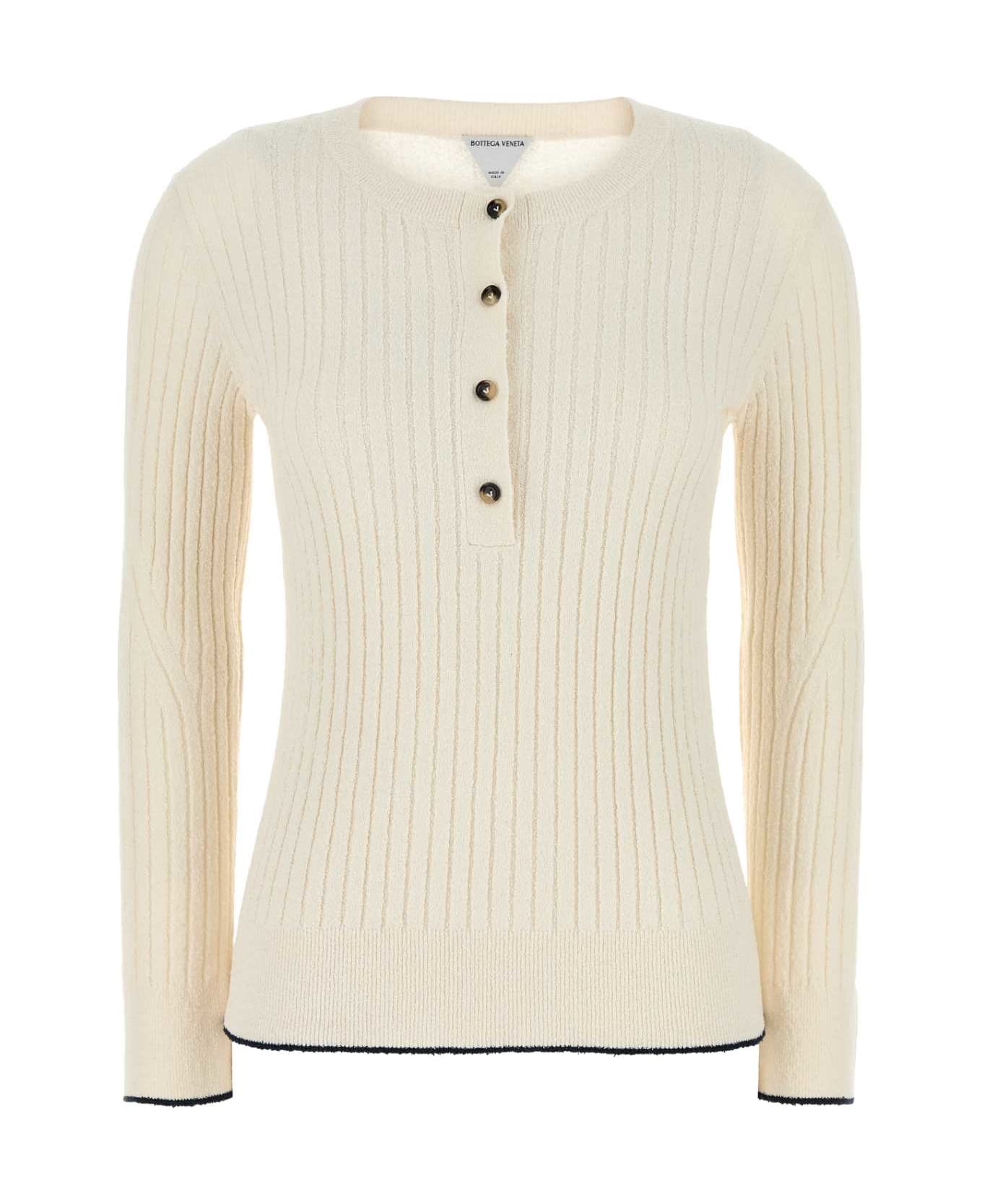 Bottega Veneta Ivory Bouclã© Top - WHITE
