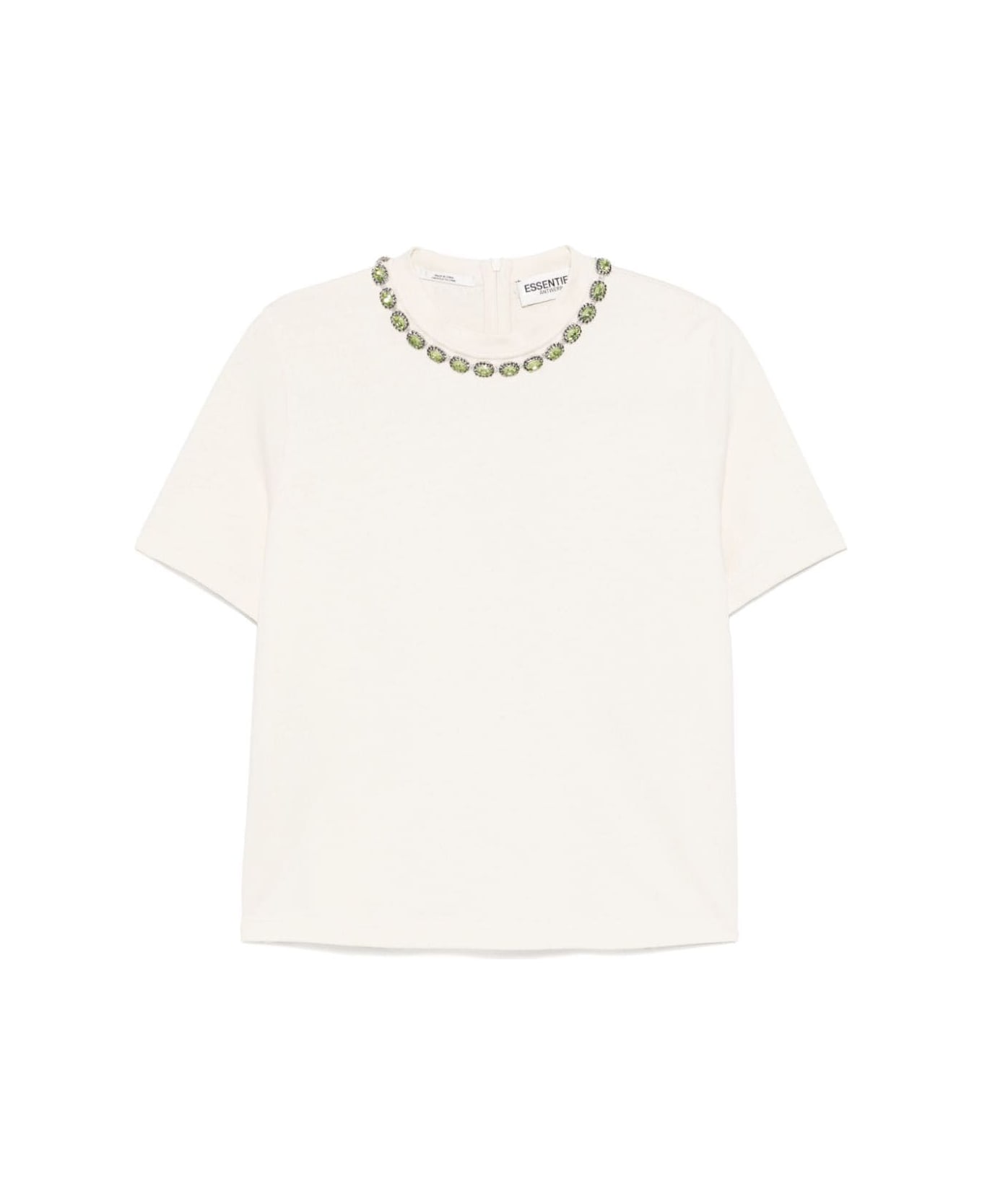 Essentiel Antwerp Galenic Embroidered T-shirt - Off White