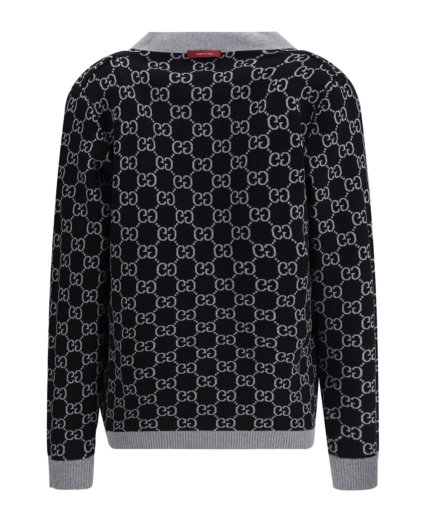 Gucci Gg Supreme Reversible Cardigan - Smoke Grey