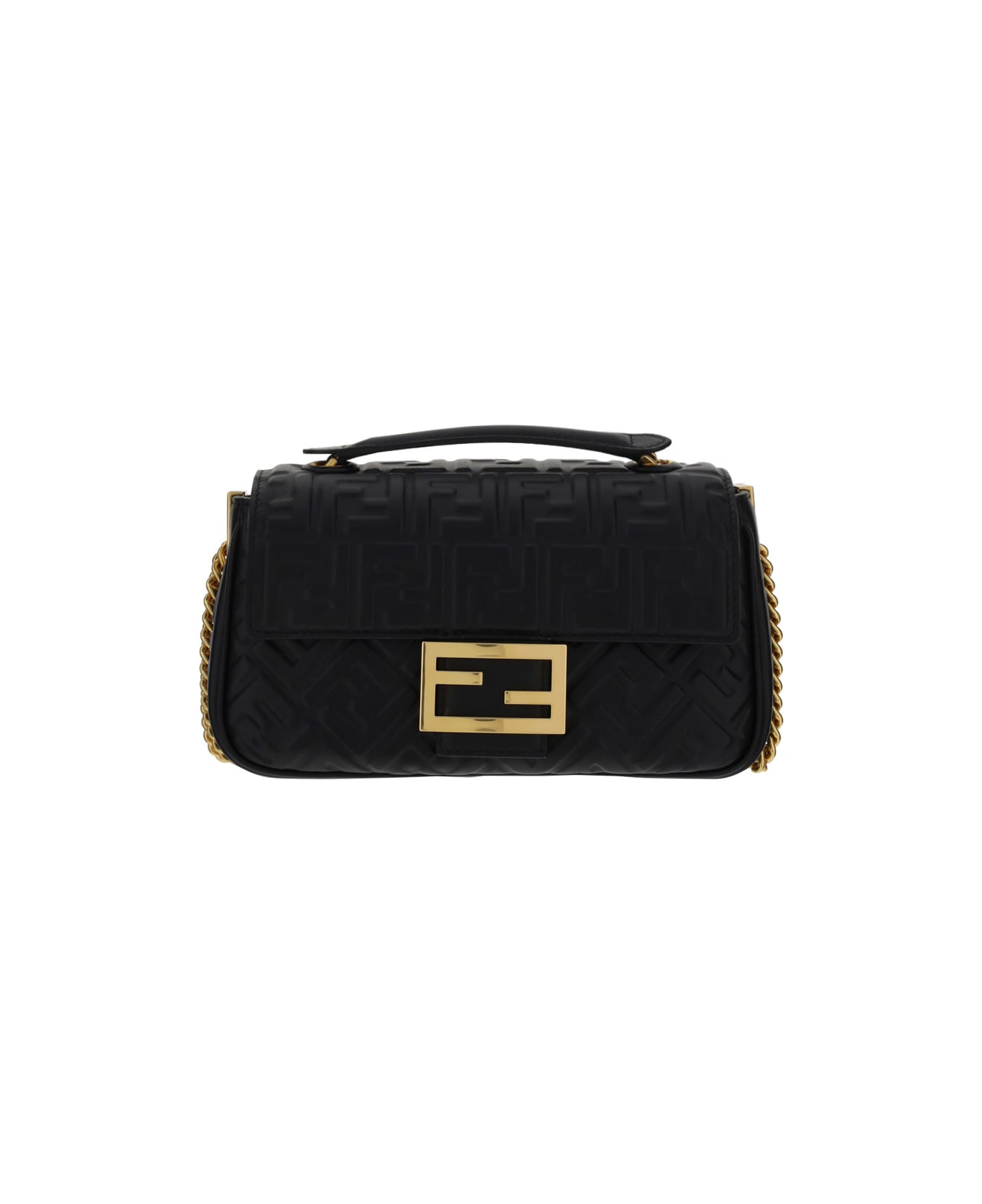 Fendi Baguette Shoulder Bag - Nero+ovibr