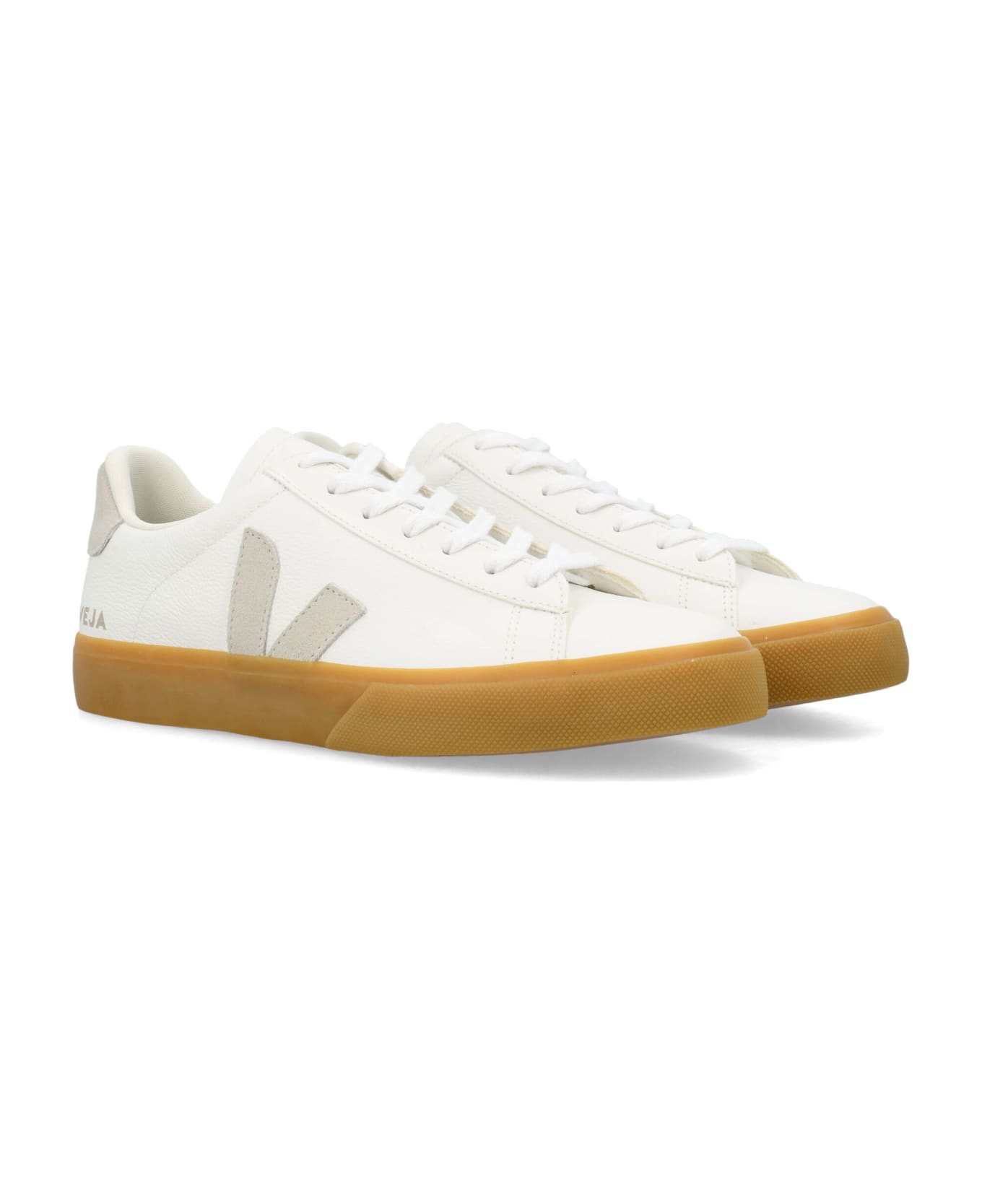 Veja Campo Chromefree Leather Sneakers - EXTRA WHITE NATURAL