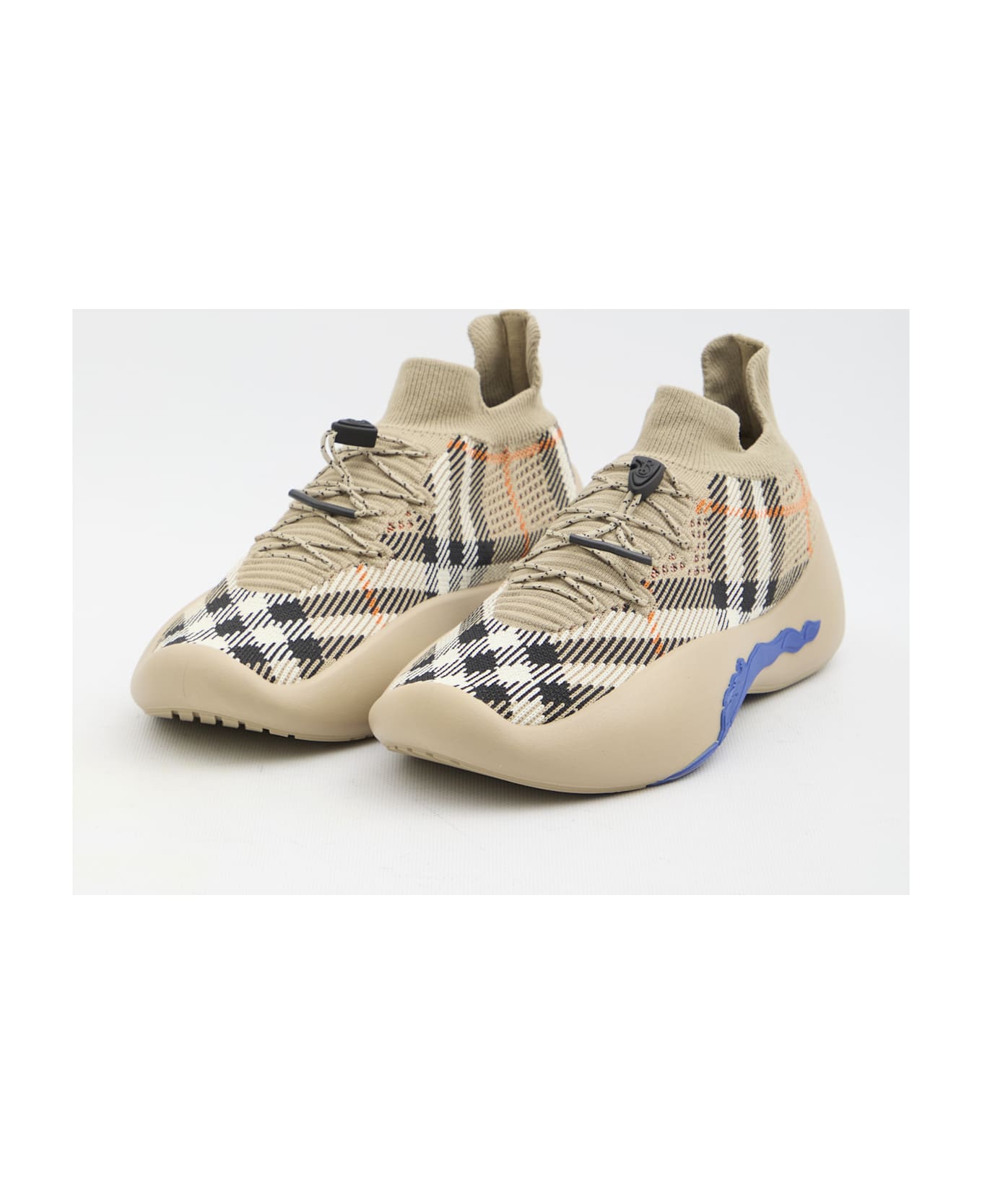 Burberry Check Knit Neptune Sneakers - BEIGE VINTAGE check