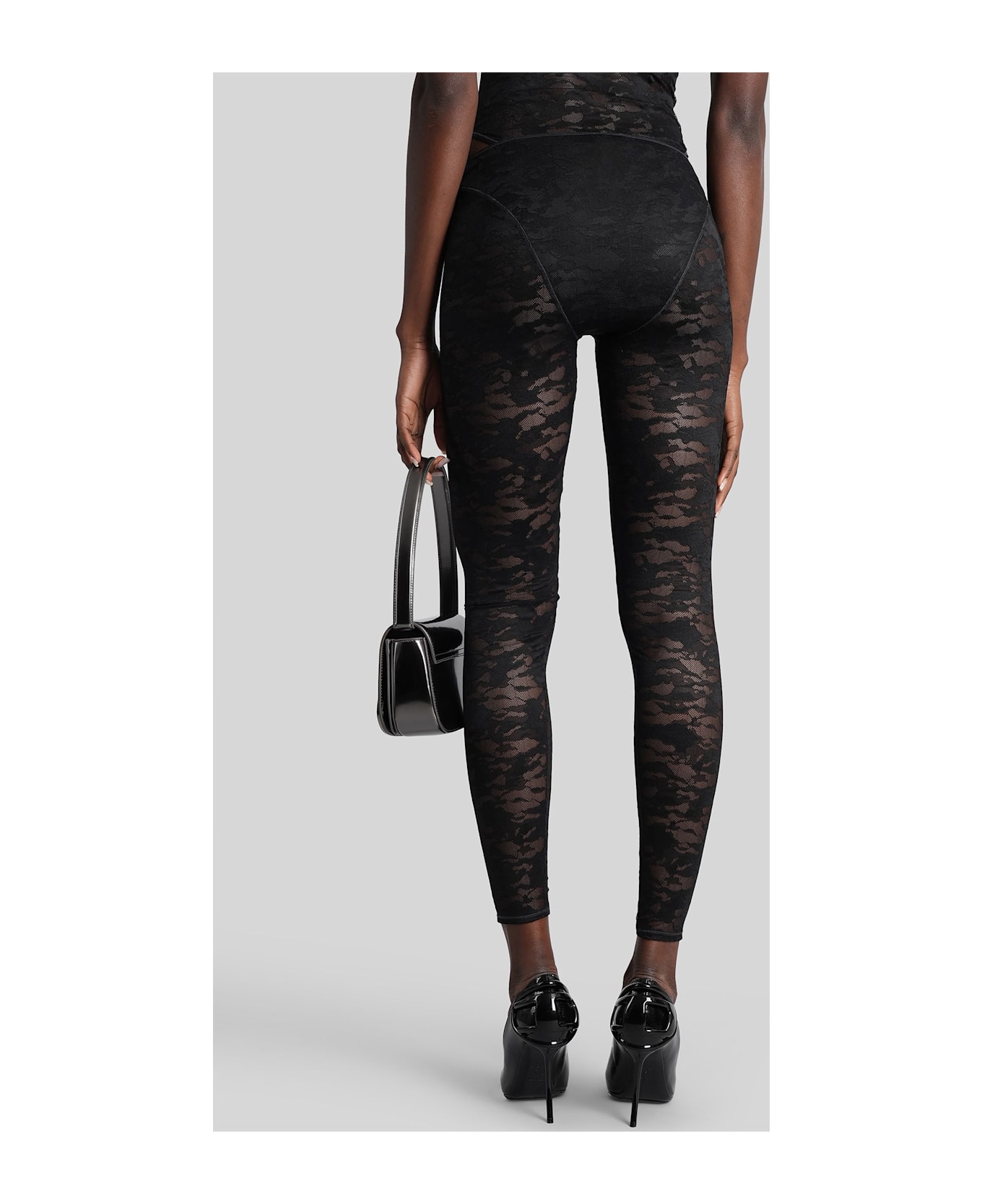 Diesel Claire-utlt Leggings In Black Polyester - black
