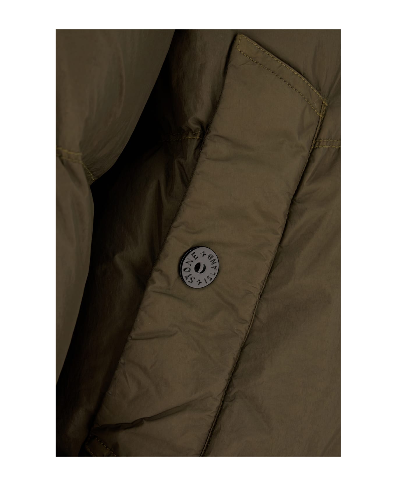 Stone Island Mud Nylon Down Jacket - MILITARY GREEN