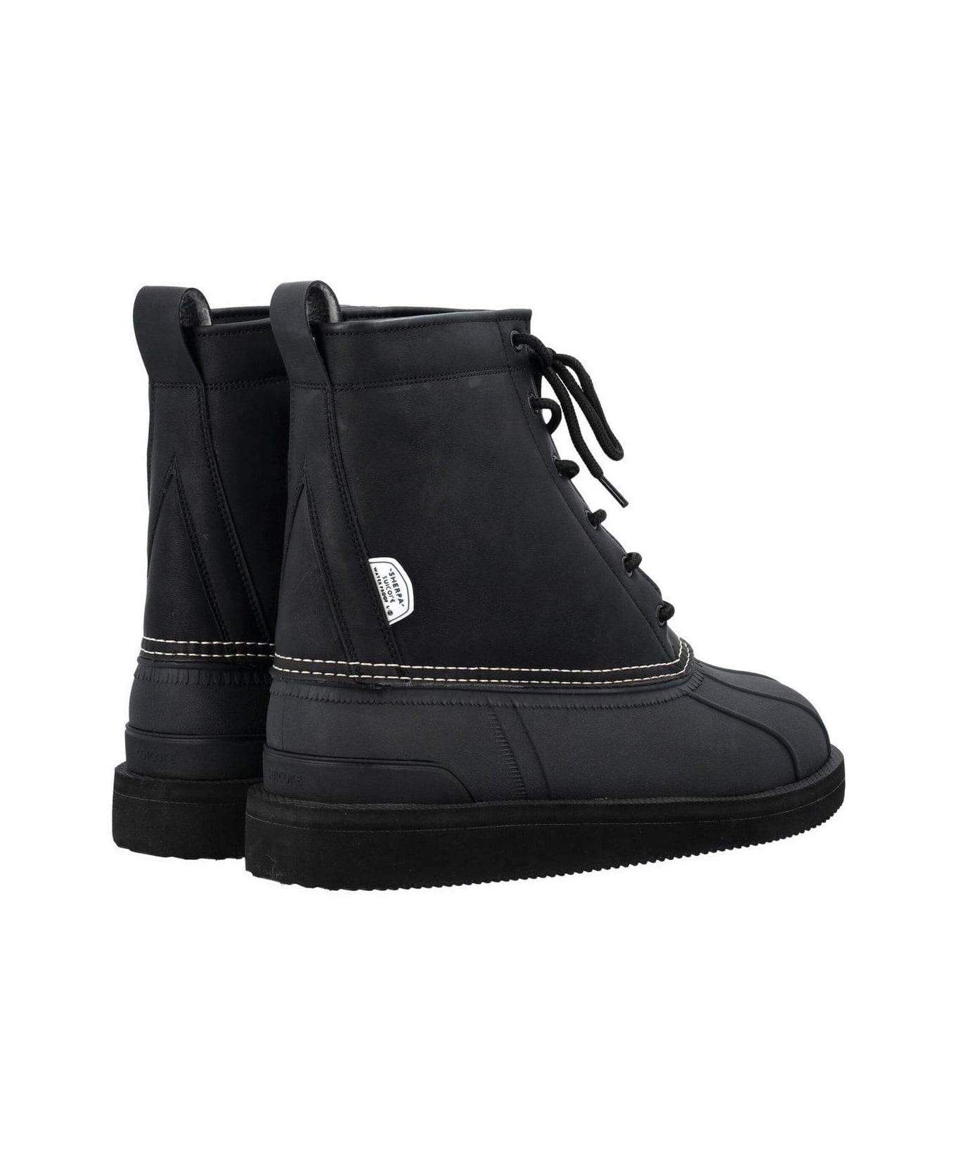 SUICOKE Alal Lace-up Round Toe Boots - Black ブーツ