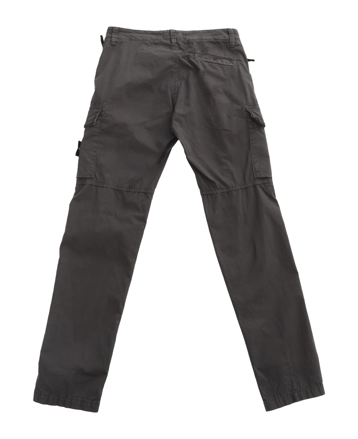 Stone Island Junior Dark Grey Trousers With Pockets - GREY