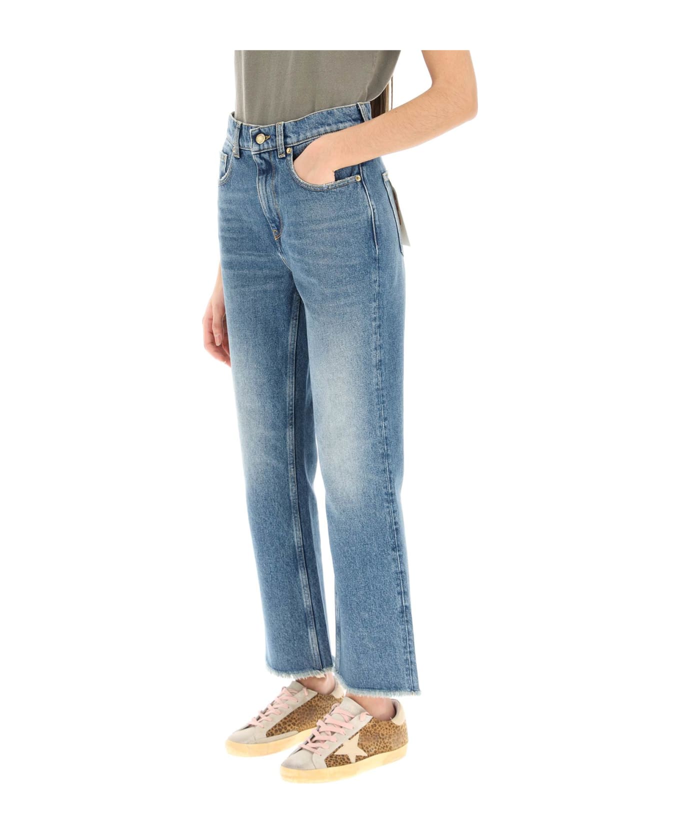 Golden Goose 'deryn' Cropped Flared Jeans - Denim