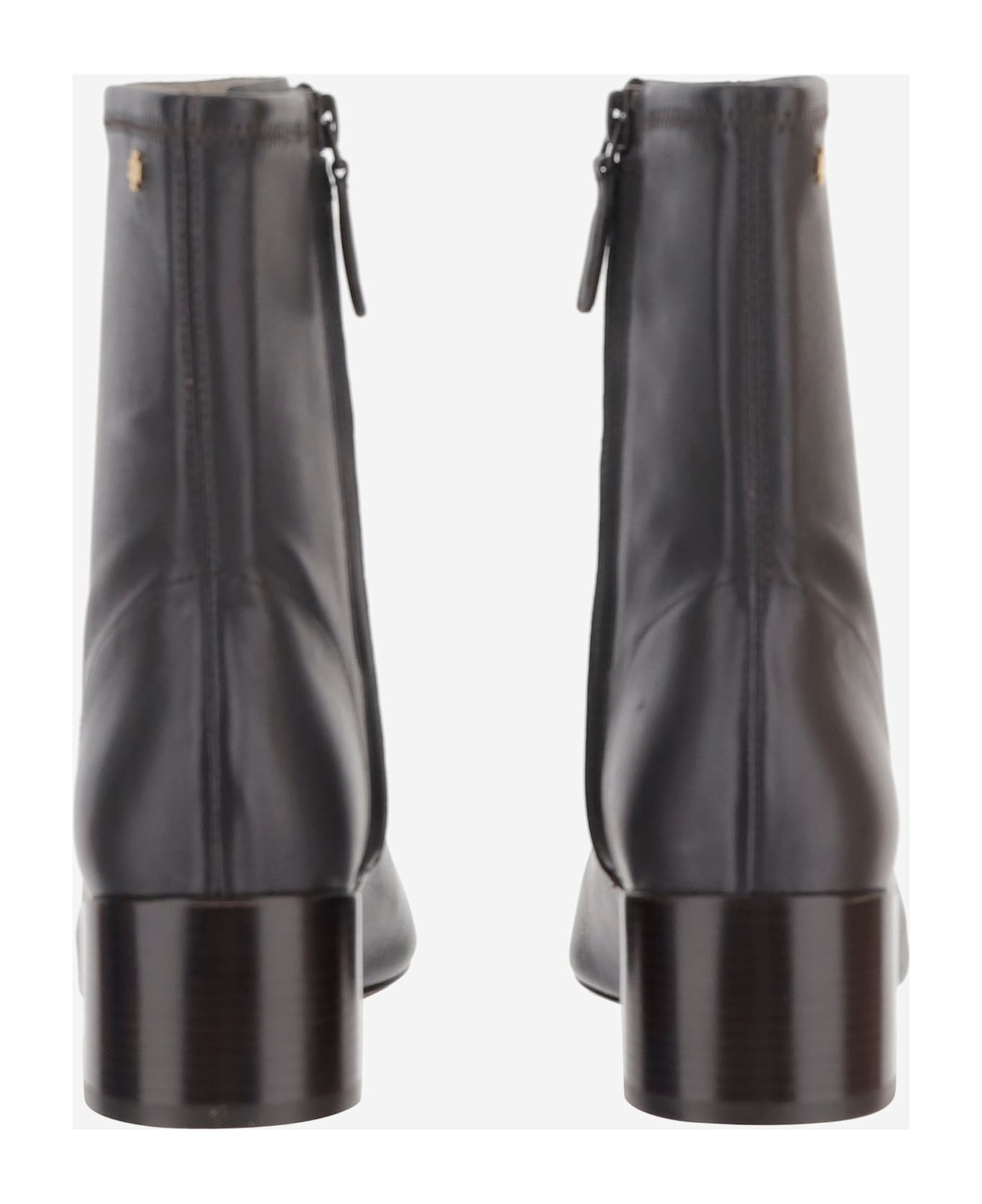 Tory Burch Leather Ankle Boots - Marrone scuro