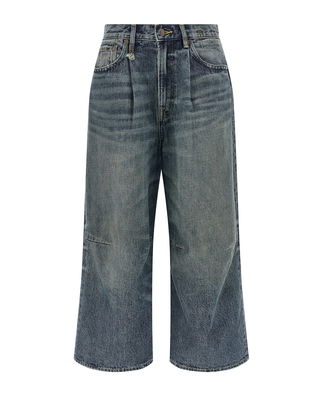 R13 Cropped Jeans - Blue