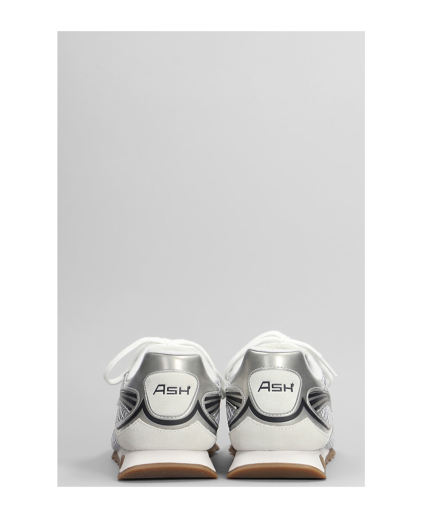 Ash Kabuki Sneakers In Silver Suede And Fabric - silver