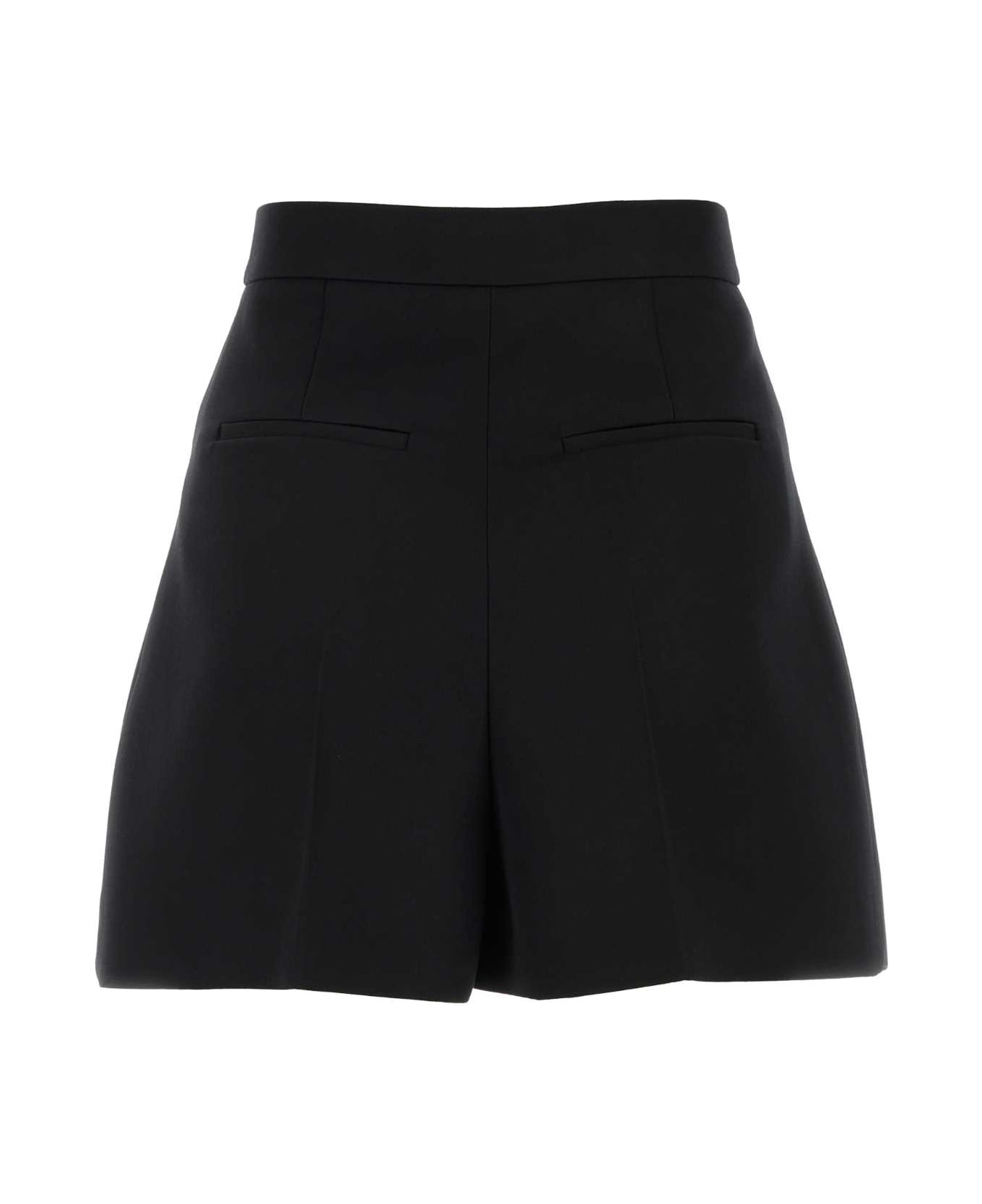 Alexander McQueen Black Wool Shorts - Black