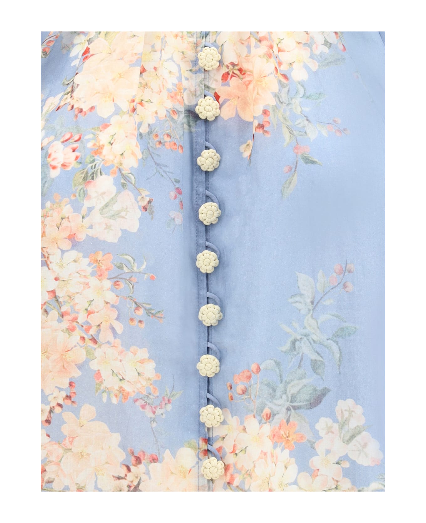 Zimmermann Cascadian Blouse With Puff Sleeves