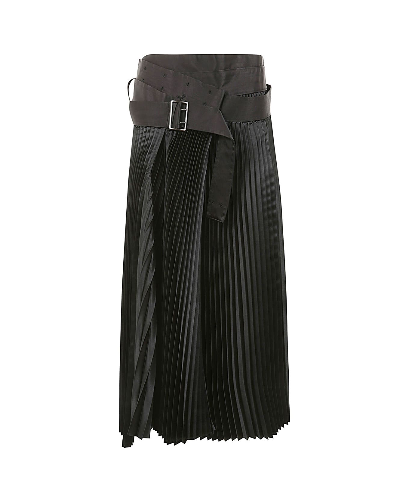 Junya Watanabe Comme Des Garçons Pleated Long Skirt - Black Black スカート