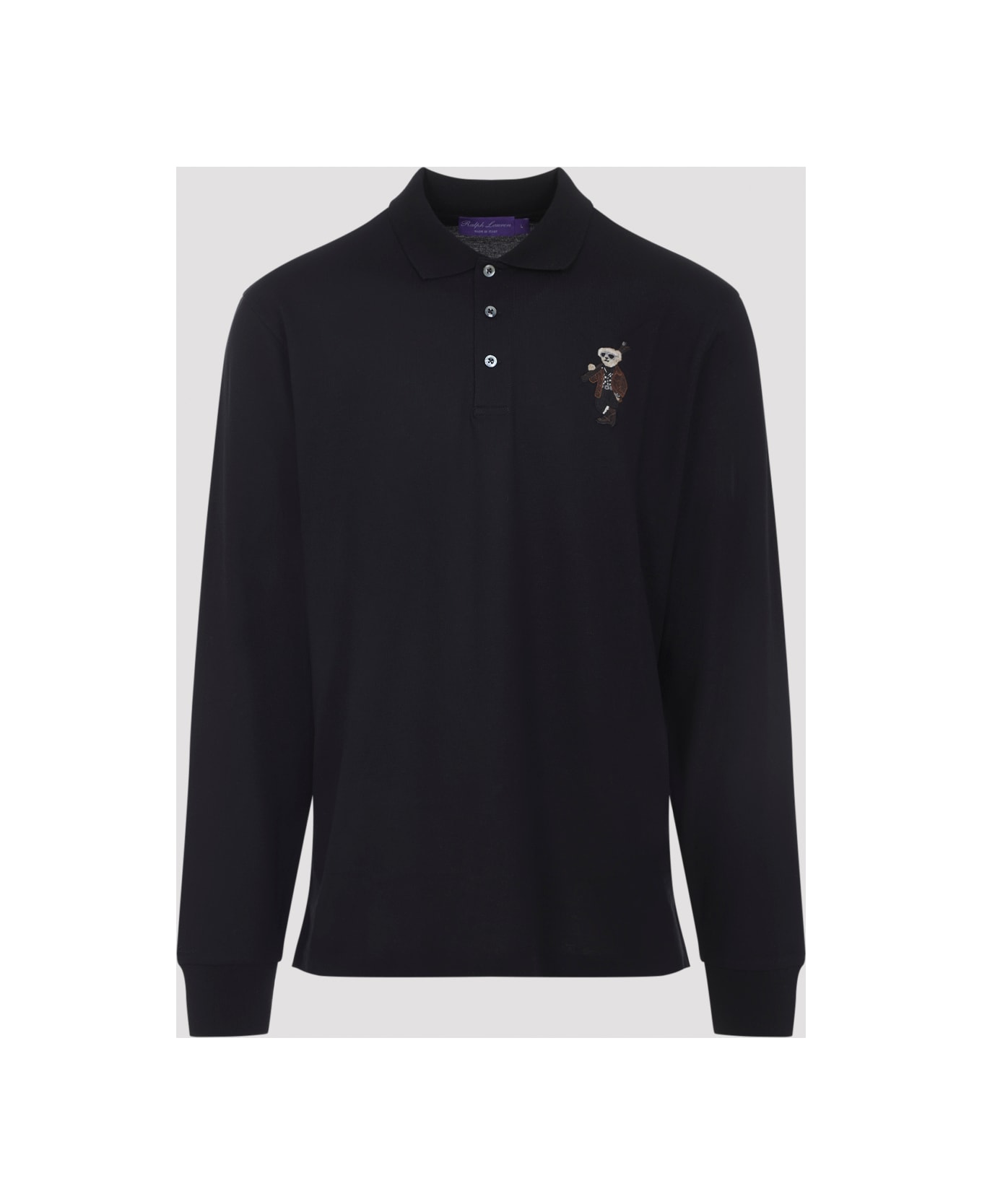 Ralph Lauren Bear Long Sleeve Cardigan - Classic Black