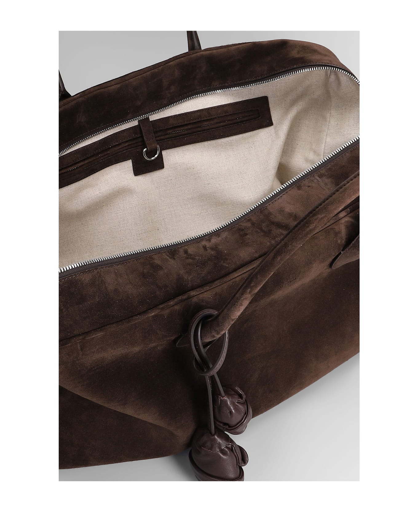 Magda Butrym Brigitte Large Hand Bag In Brown Suede - brown