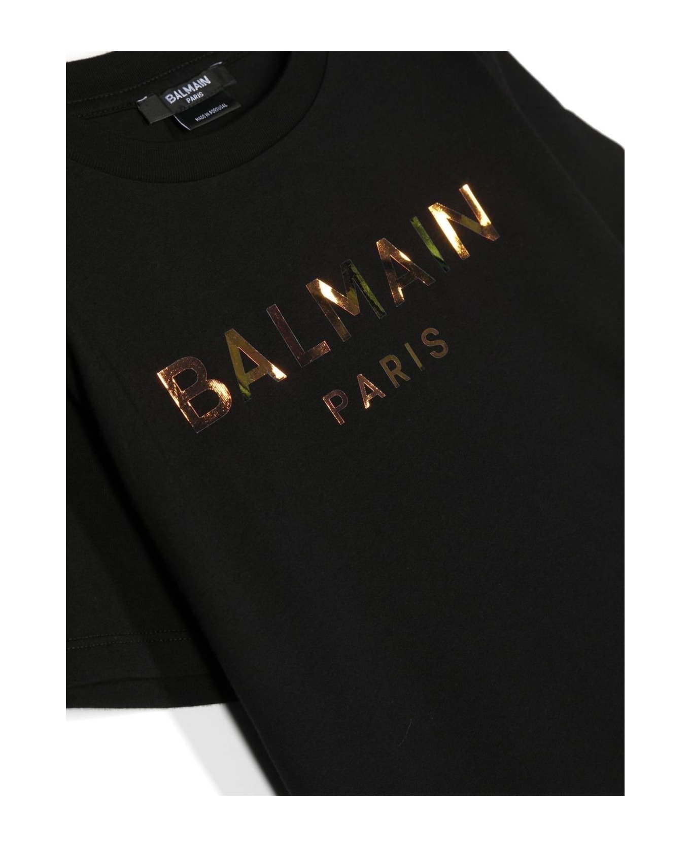 Balmain Black Cotton Tshirt - black