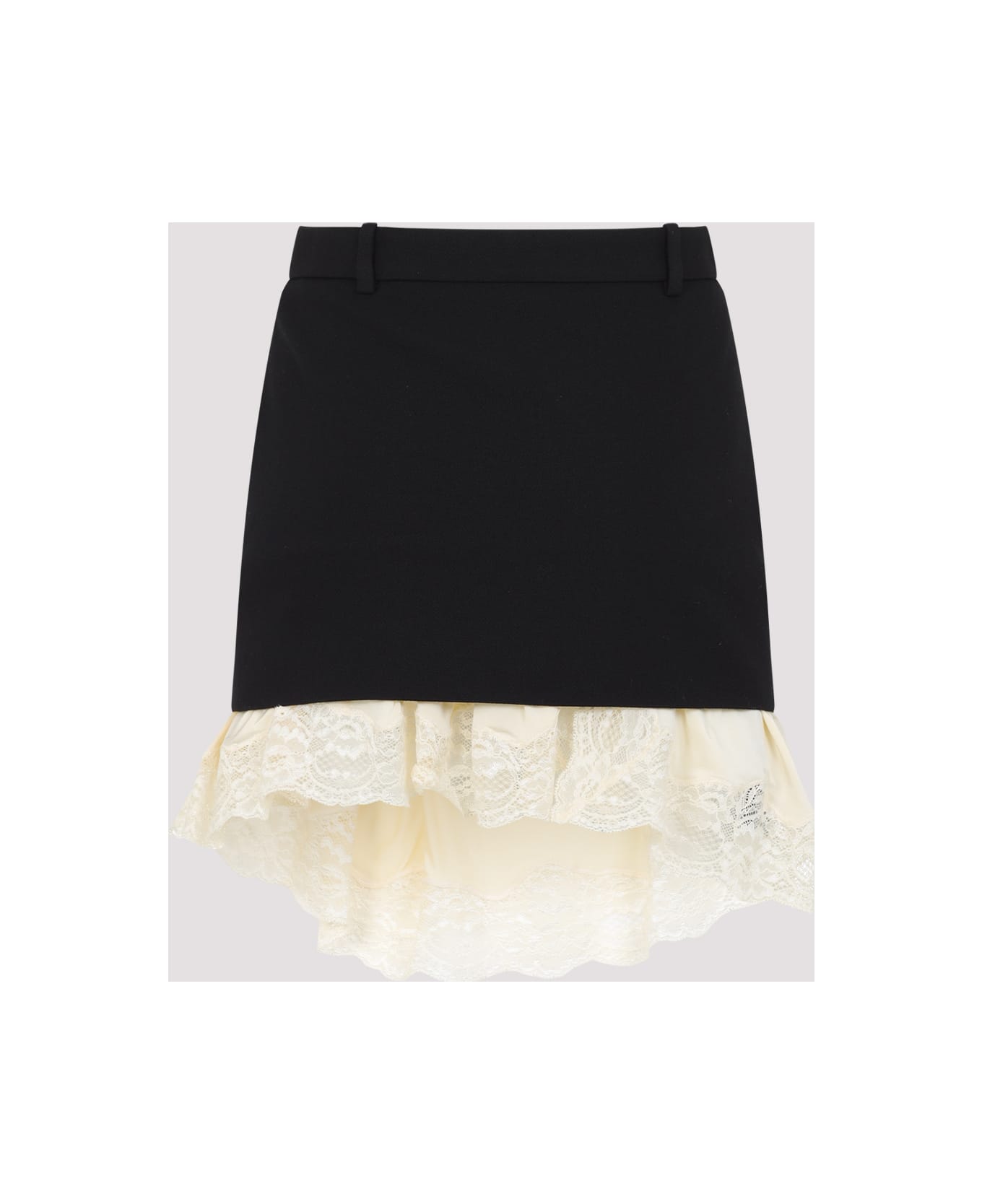 Balenciaga Black Wool Mini Skirt - Black