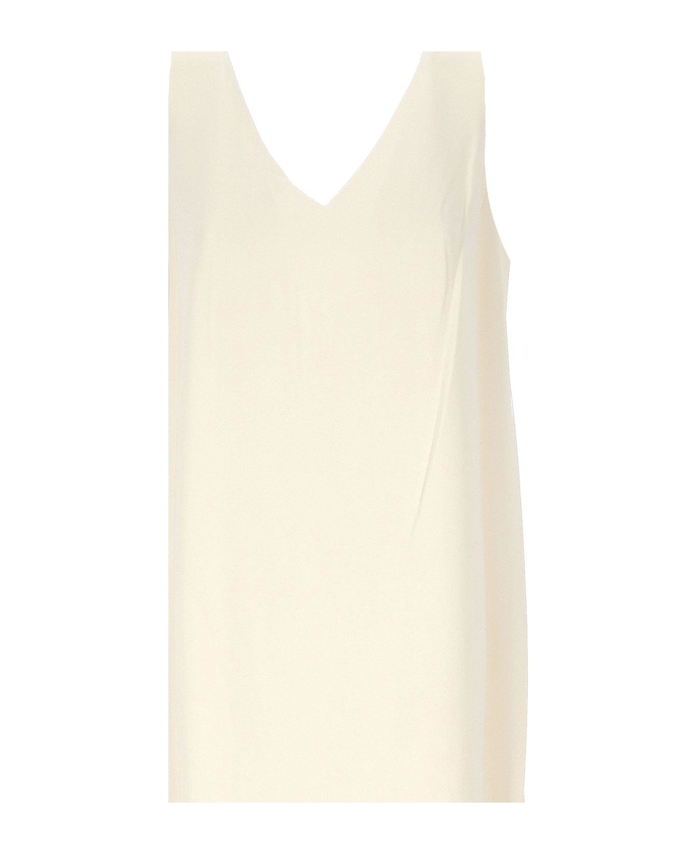 Theory V-neck Sleeveless Midi Dress - C Rice