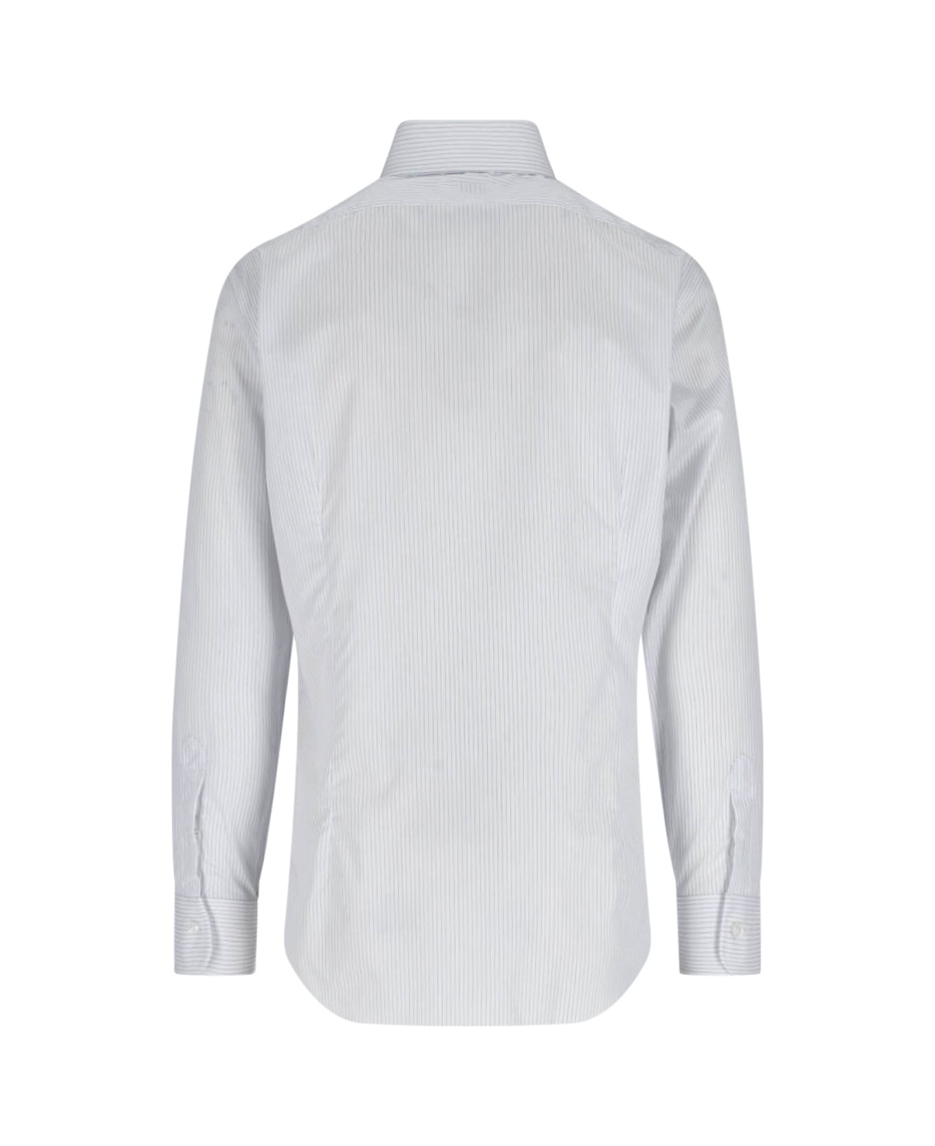 Barba Napoli Striped Shirt - White