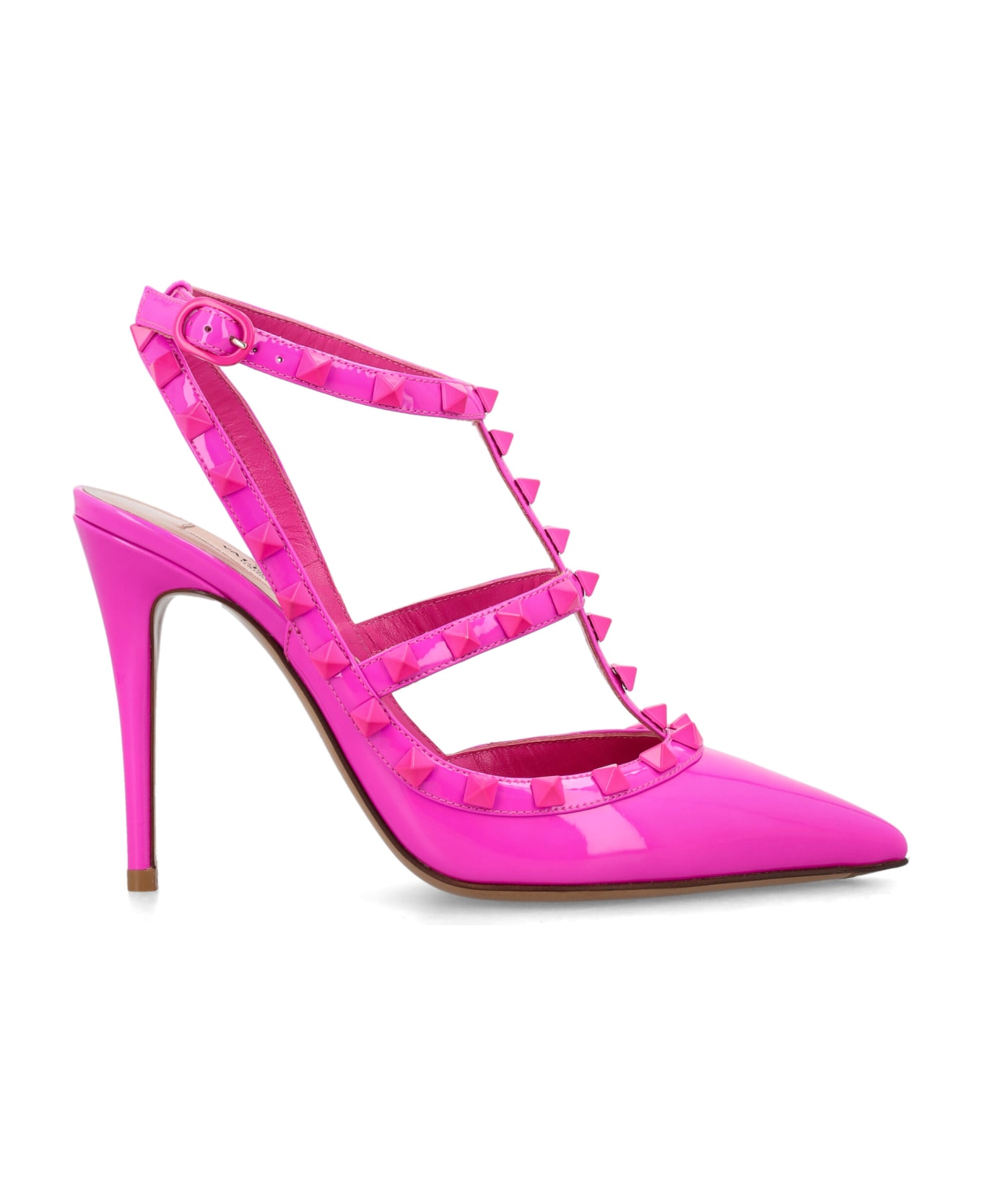 Valentino Garavani Rockstud Ankle Strap Sandals - Pink & Purple
