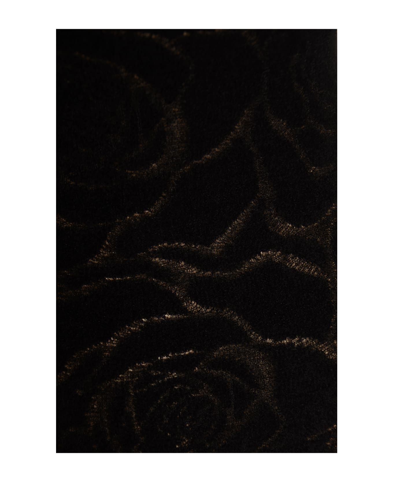 Alberta Ferretti High-neck Longsleeved Knit Dress - Black