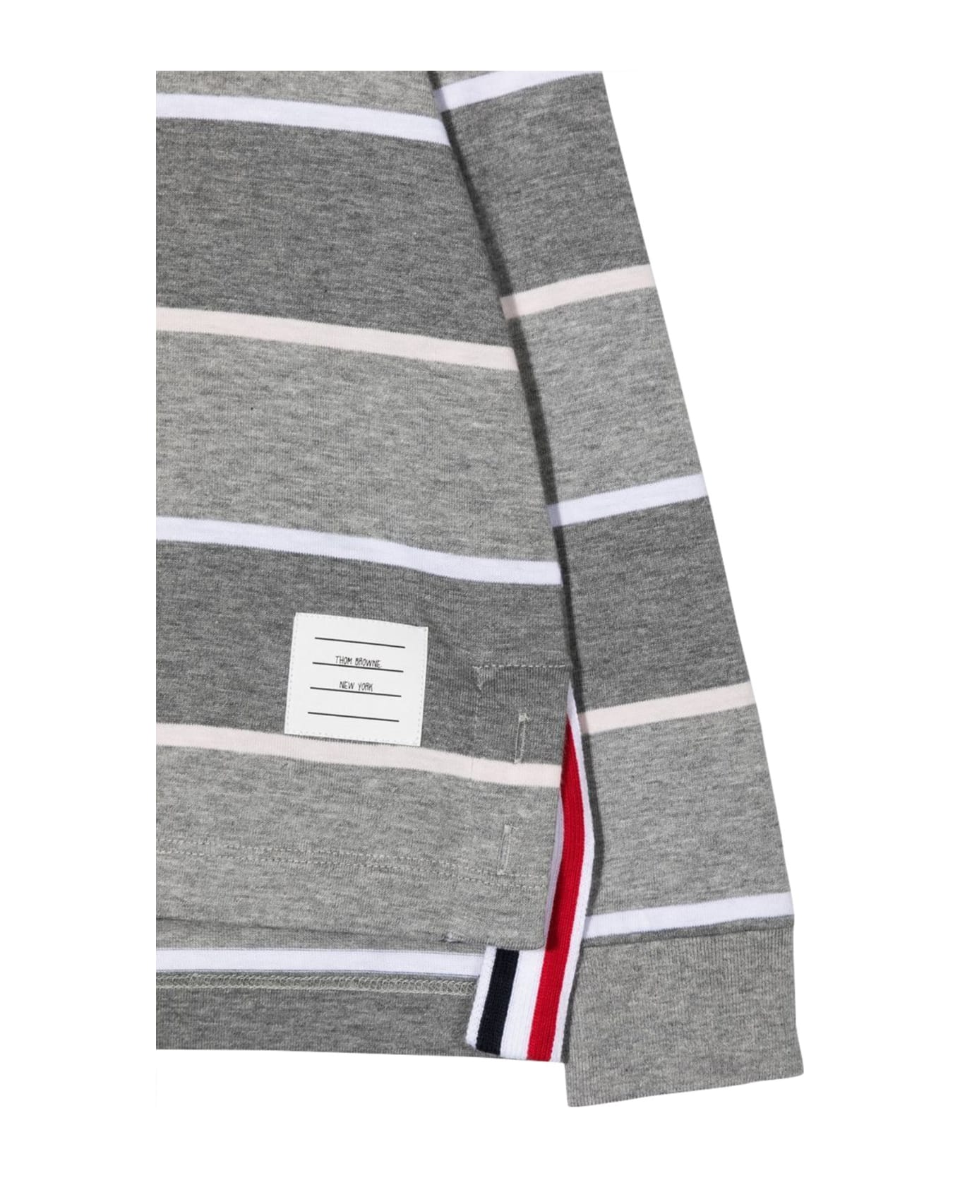 Thom Browne Long Sleeve Rugby Stripe T-shirt - GRIGIO