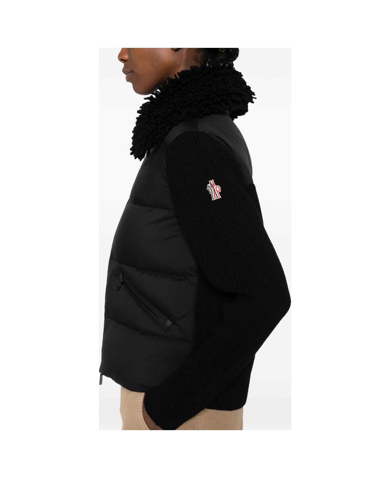 Moncler Grenoble Zip-up Down Jacket - Black