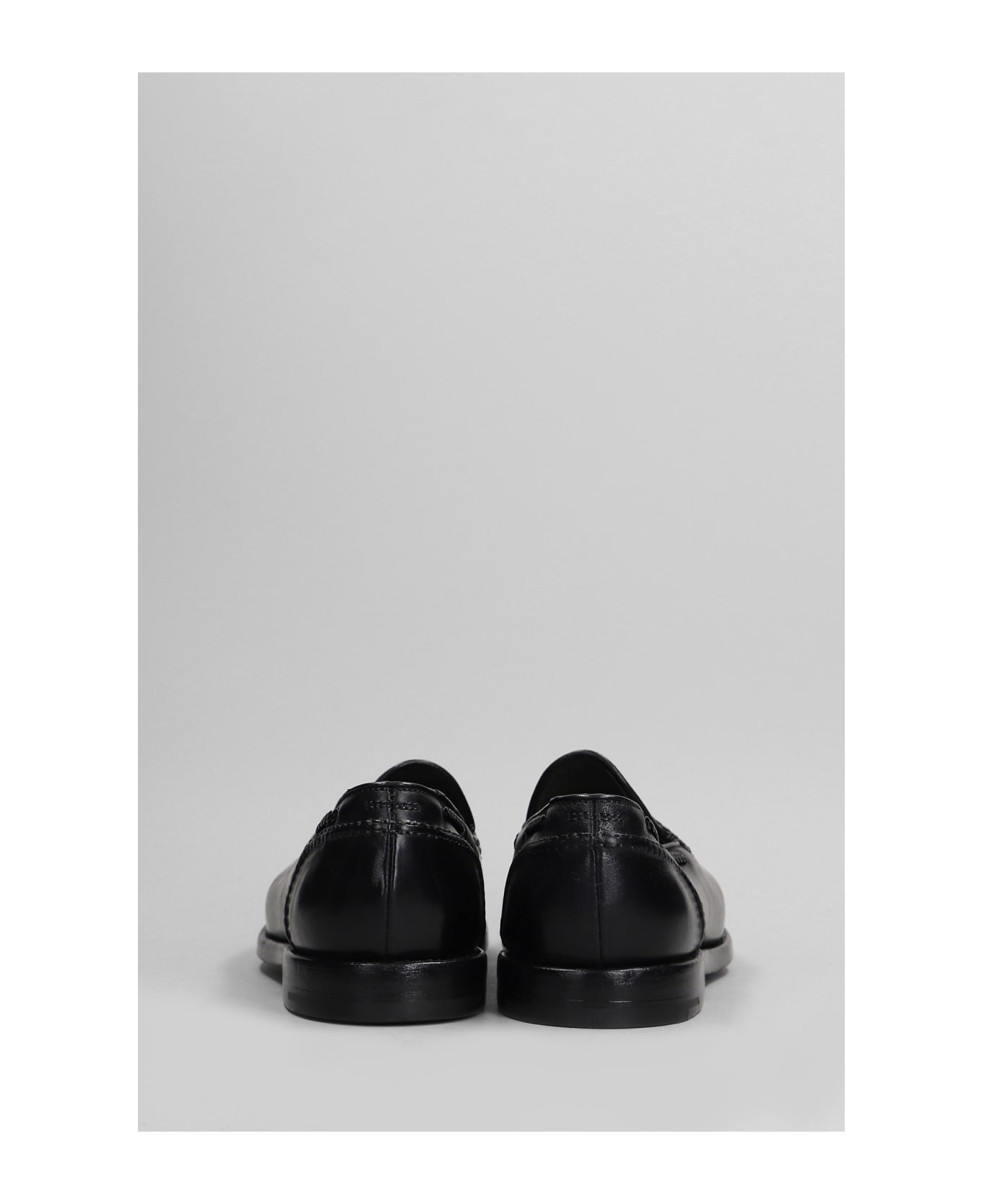 Premiata Loafers In Black Leather - black