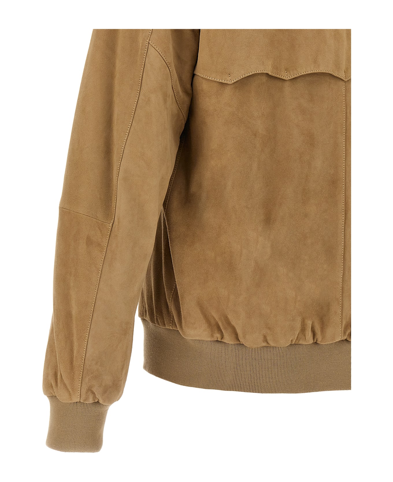 Baracuta Suede Bomber Jacket - Beige