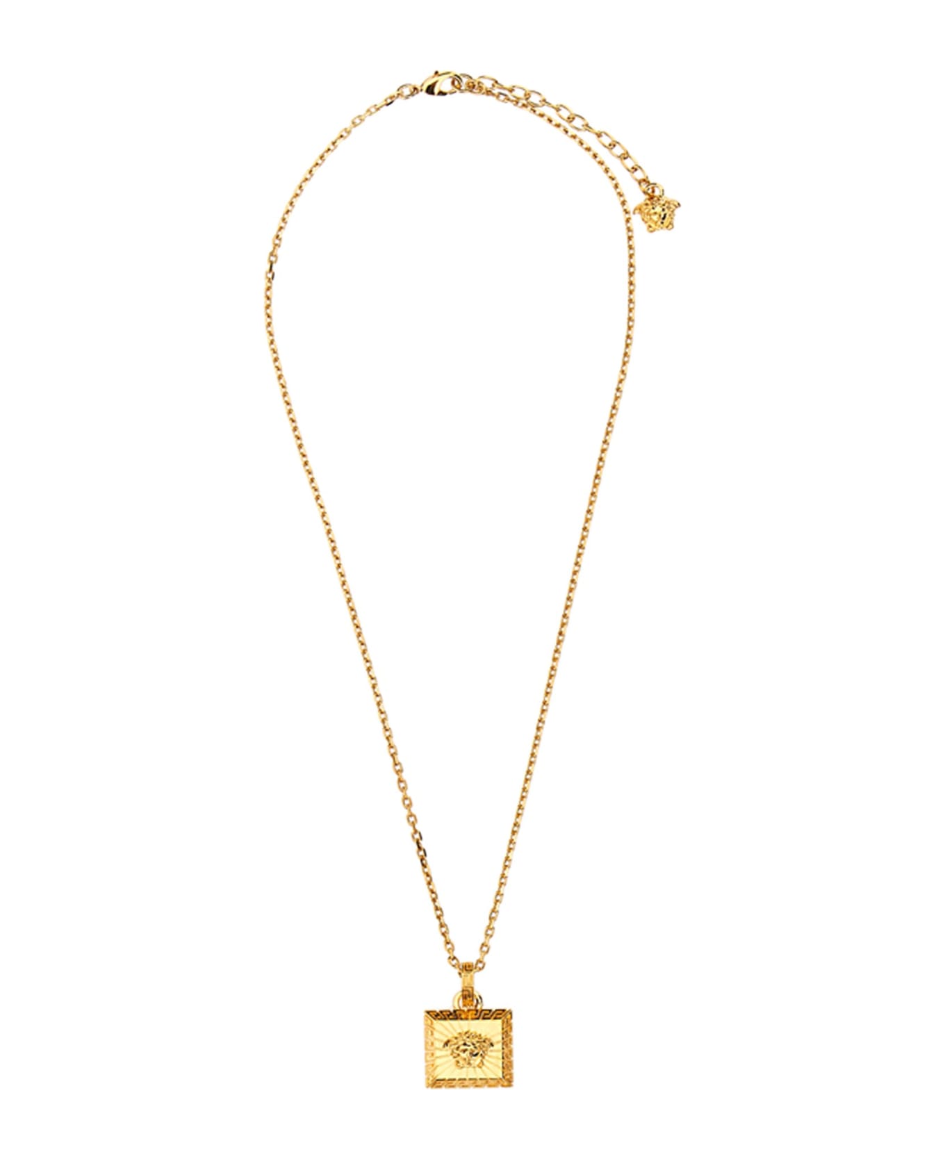 Versace Medusa Square Necklace - Gold