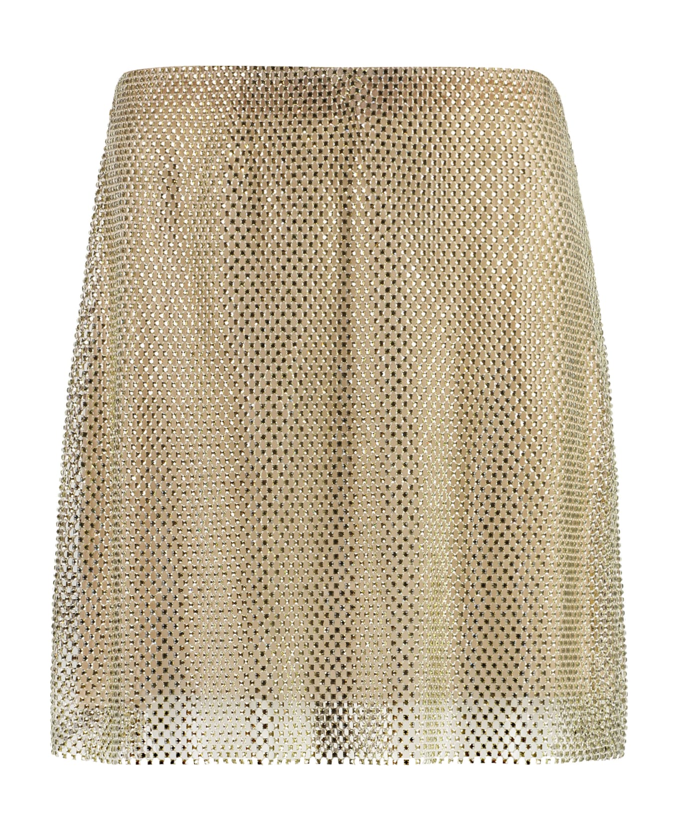 Philosophy di Lorenzo Serafini Rhinestone Mini-skirt - Gold スカート