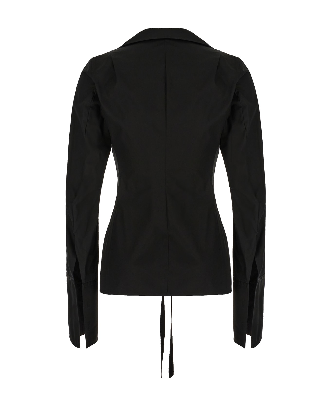 Ann Demeulemeester Black Cotton Linsey Blouse - 099