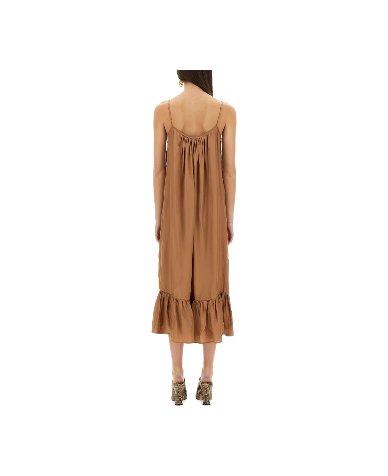 Dries Van Noten Petticoat Dress With Ruffles - NUDE