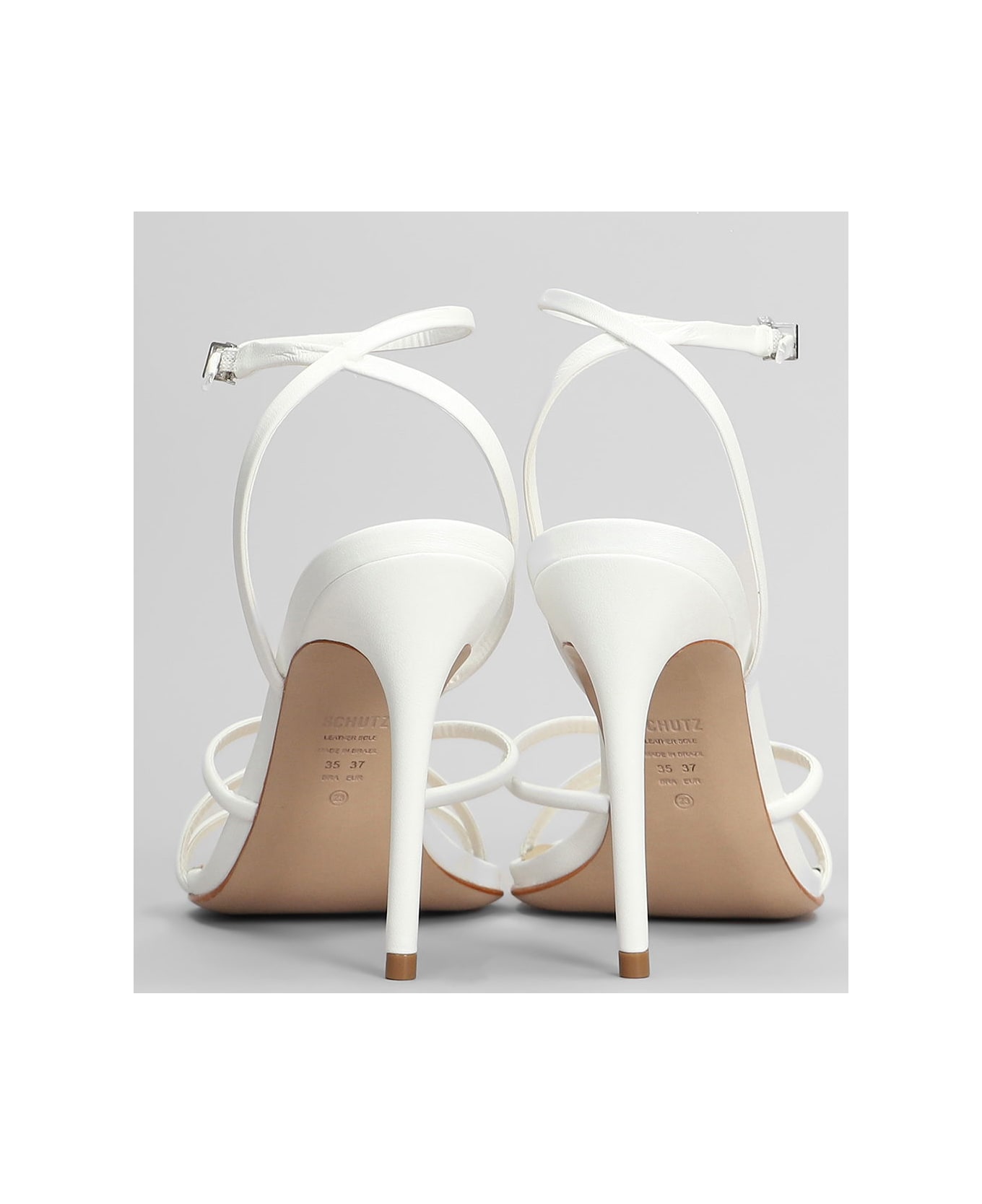 Schutz Sandals In White Leather - white