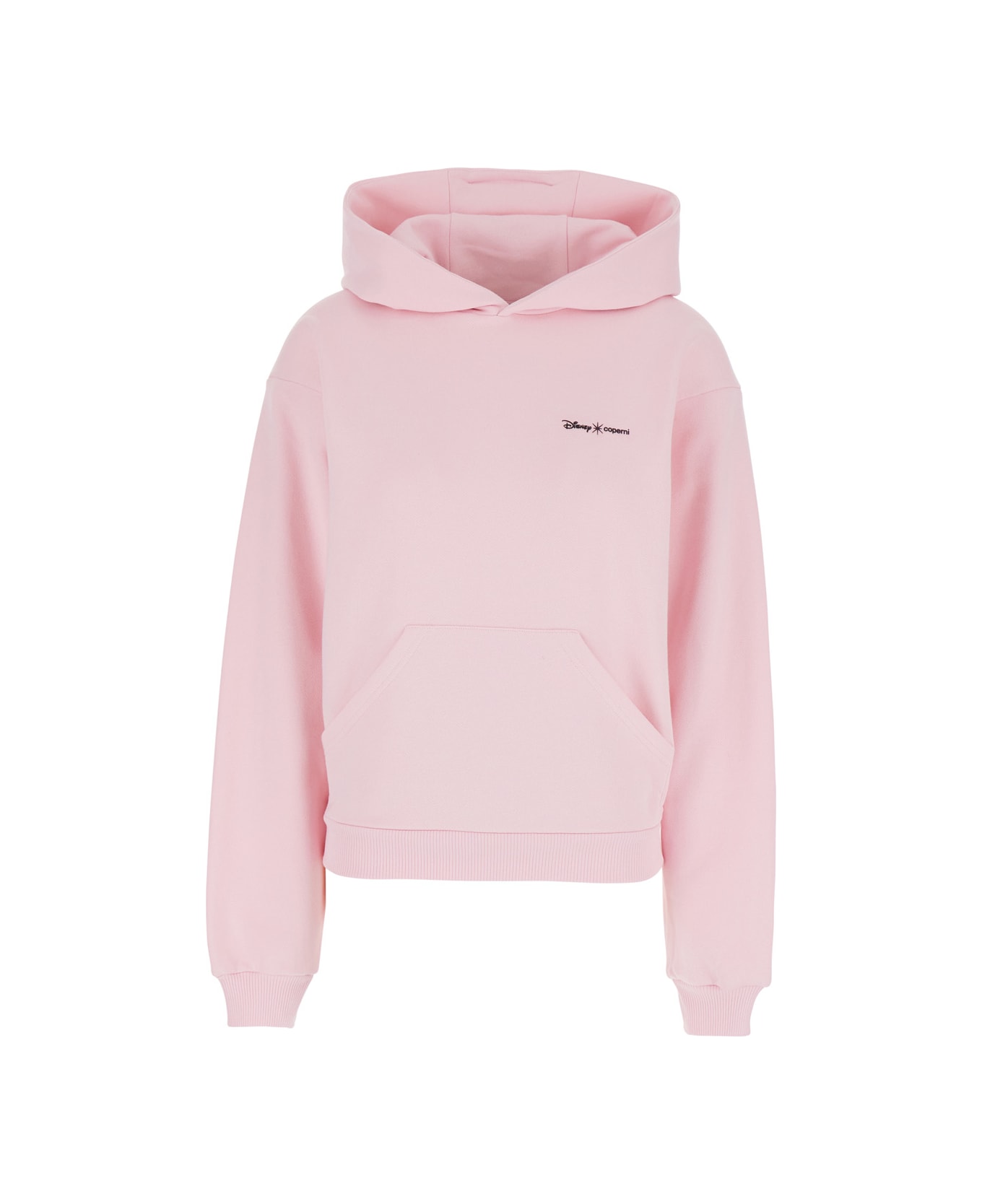 Coperni Pink Sweatshirt With Logo Lettering And Front Kangaroo Pocket In Cotton Woman - Pink