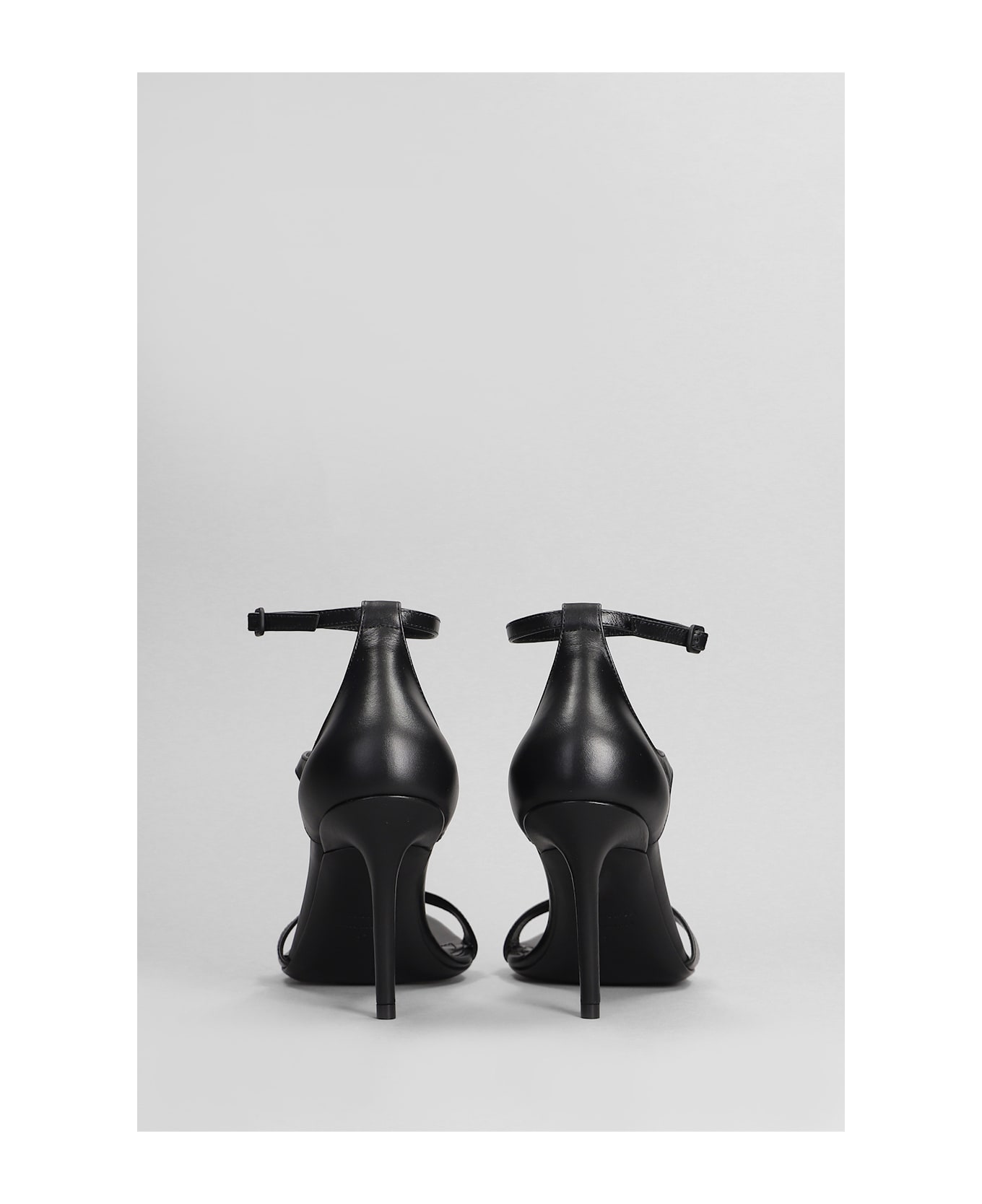 Balenciaga Honey Sandals In Black Leather - black