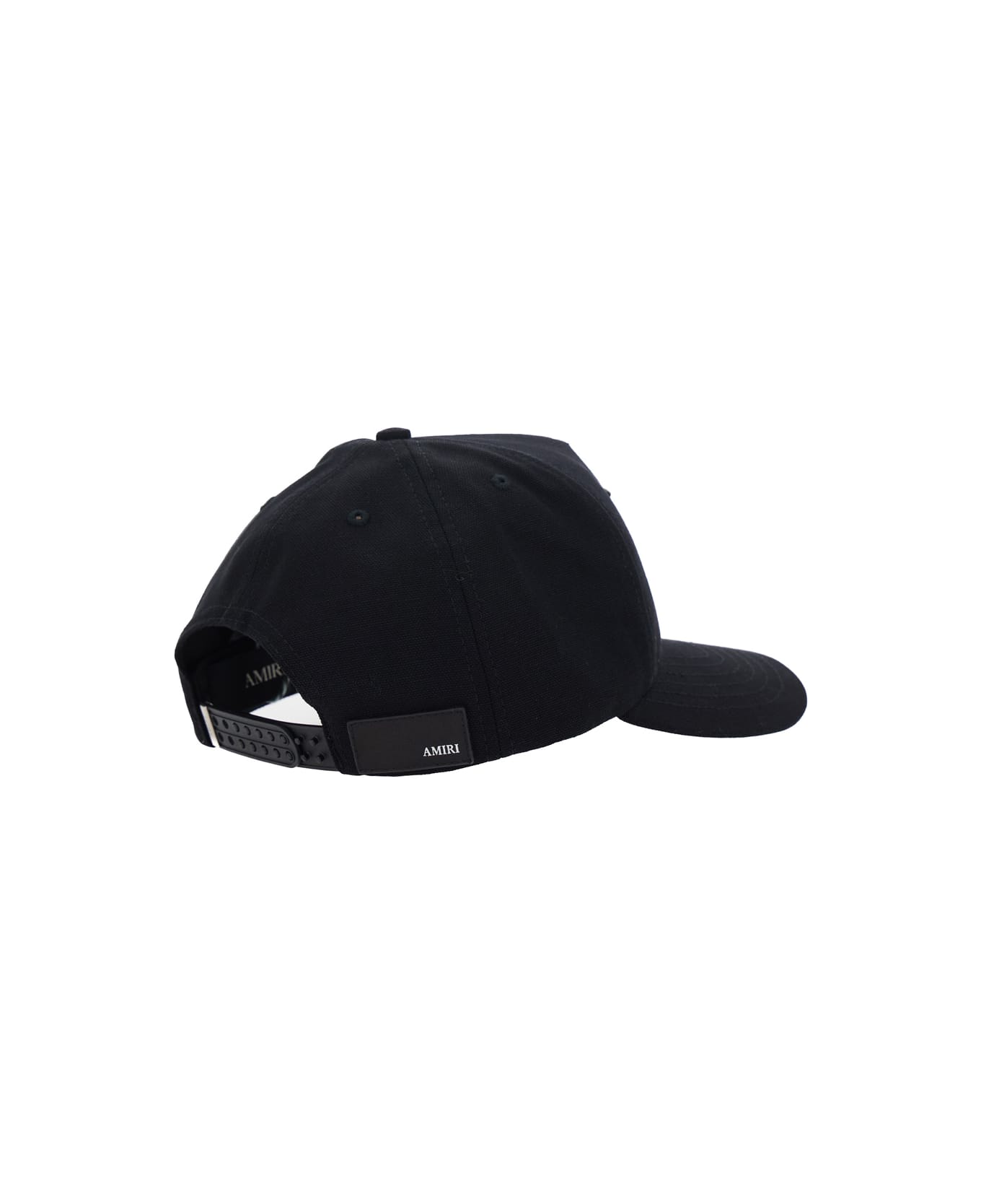 AMIRI Black Baseball Cap With Logo On Front And Side In Cotton Man - Black