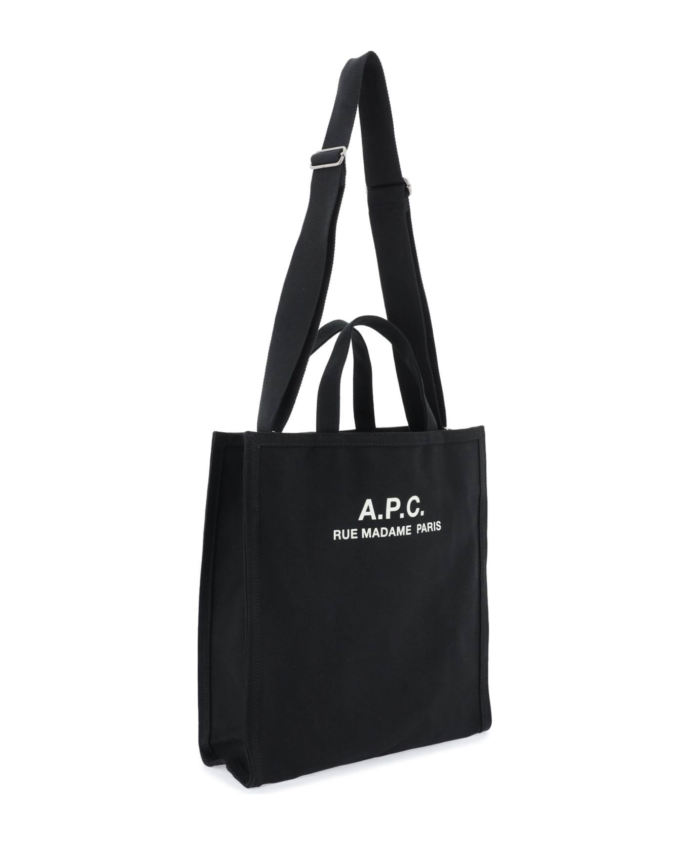 A.P.C. Recuperation Canvas Shopping Bag - NOIR (Black)