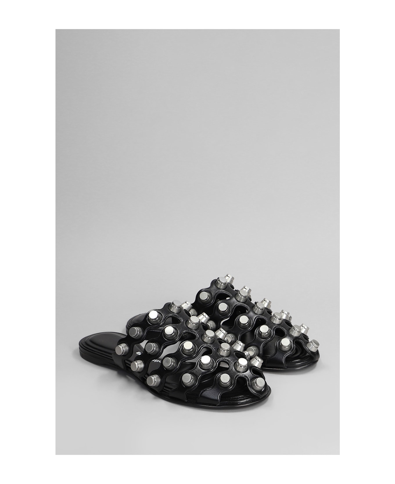 Alexander Wang Rexa Cage Slide Flats - black