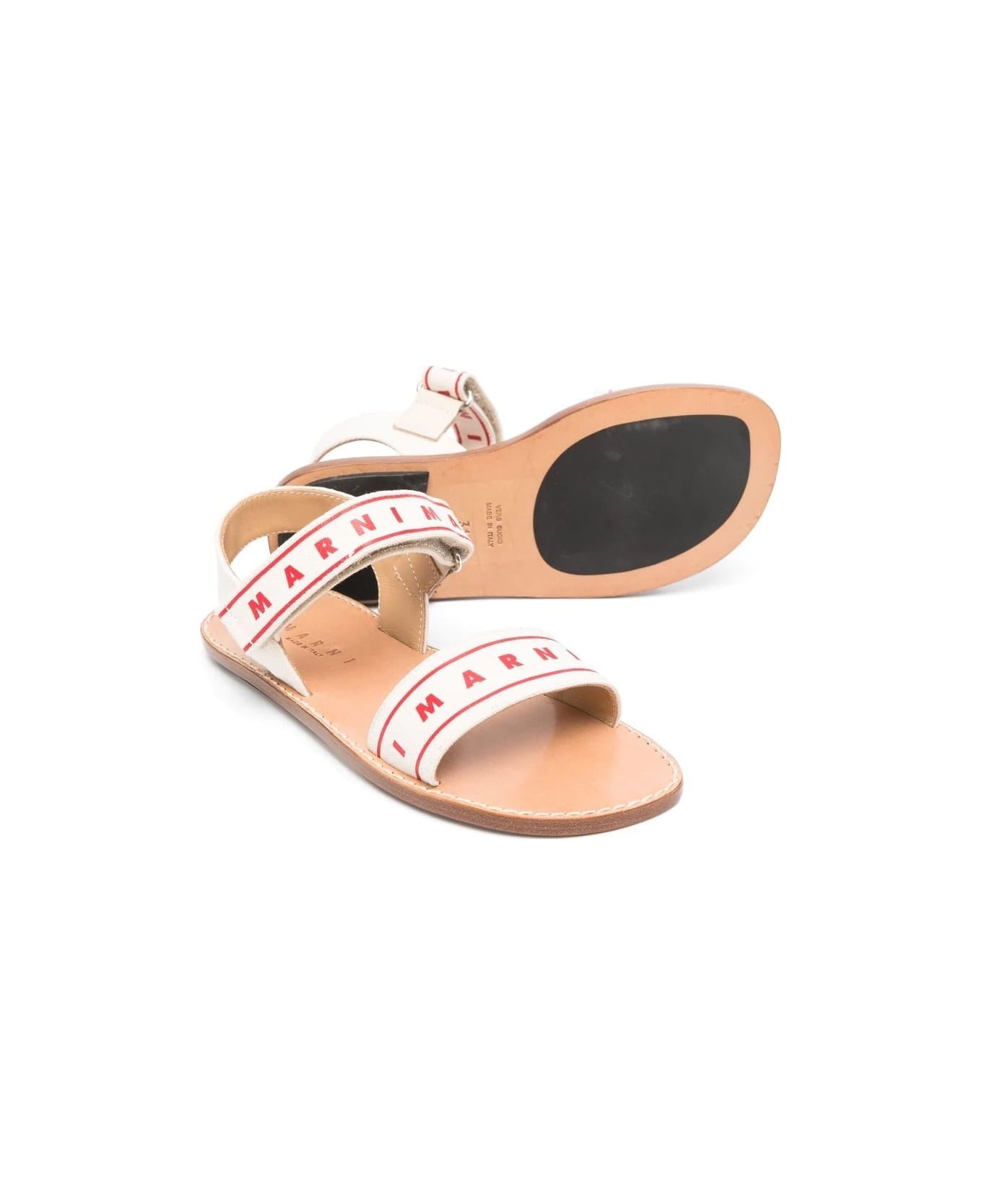 Marni Sandals With Print - White