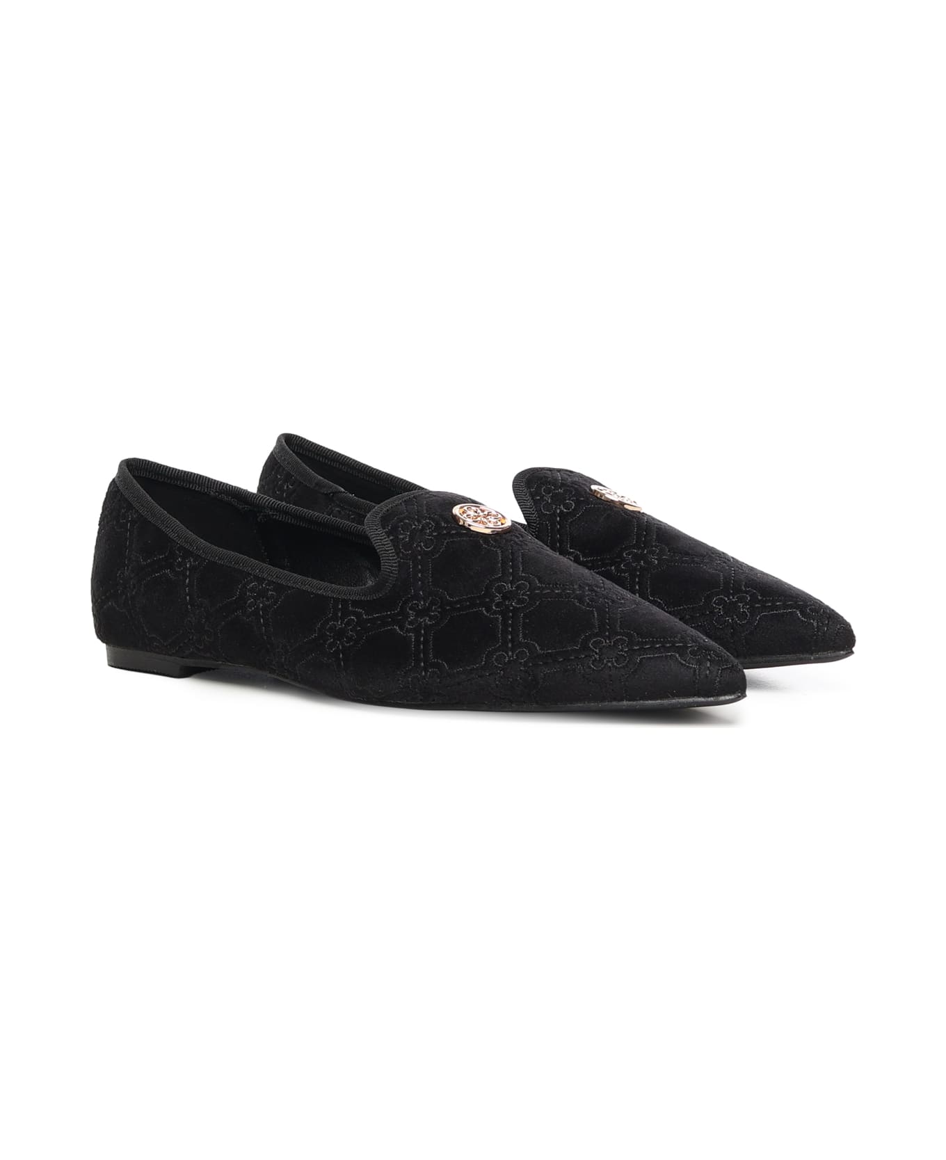 V73 Iris Winter Loafers With Logo - Black