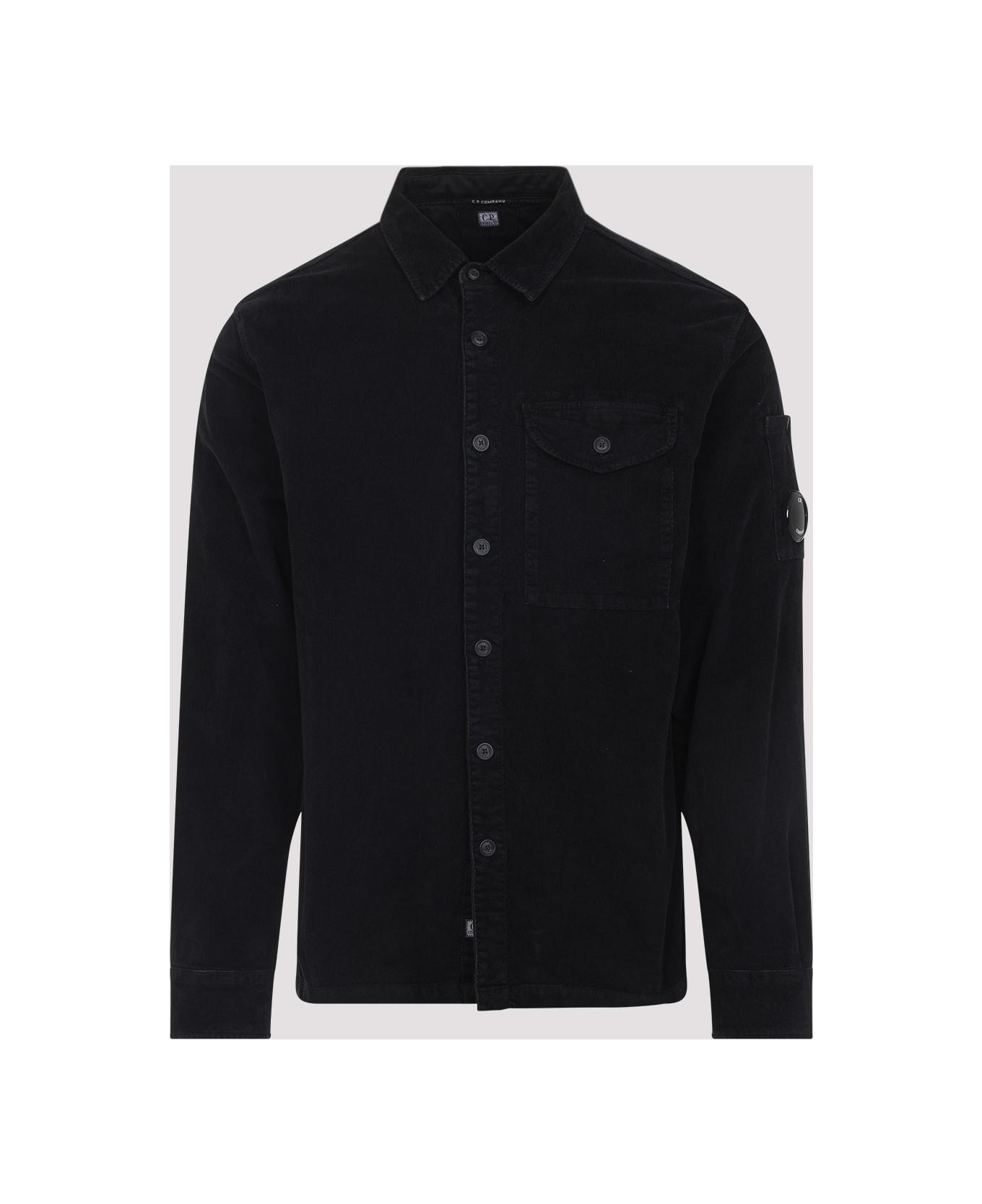 C.P. Company Ls Corduroy Shirt - BLACK