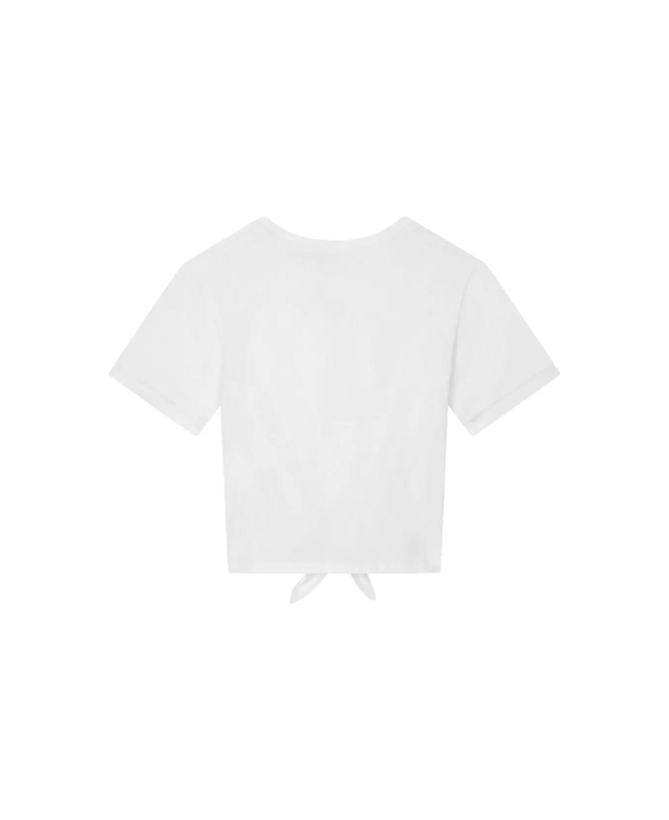 Dolce & Gabbana White T-shirt With Dg Metal Logo - White