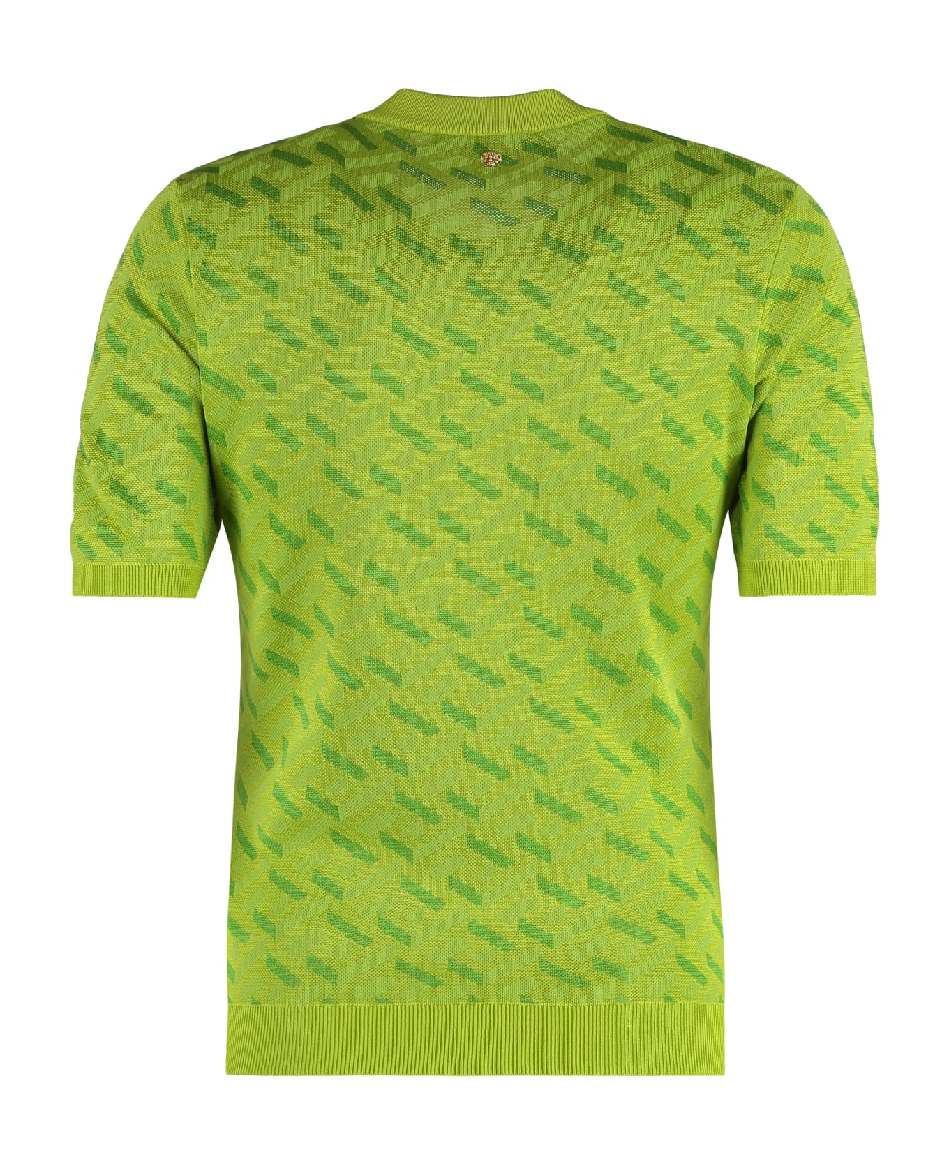 Versace Knitted Silk-blend T-shirt - green