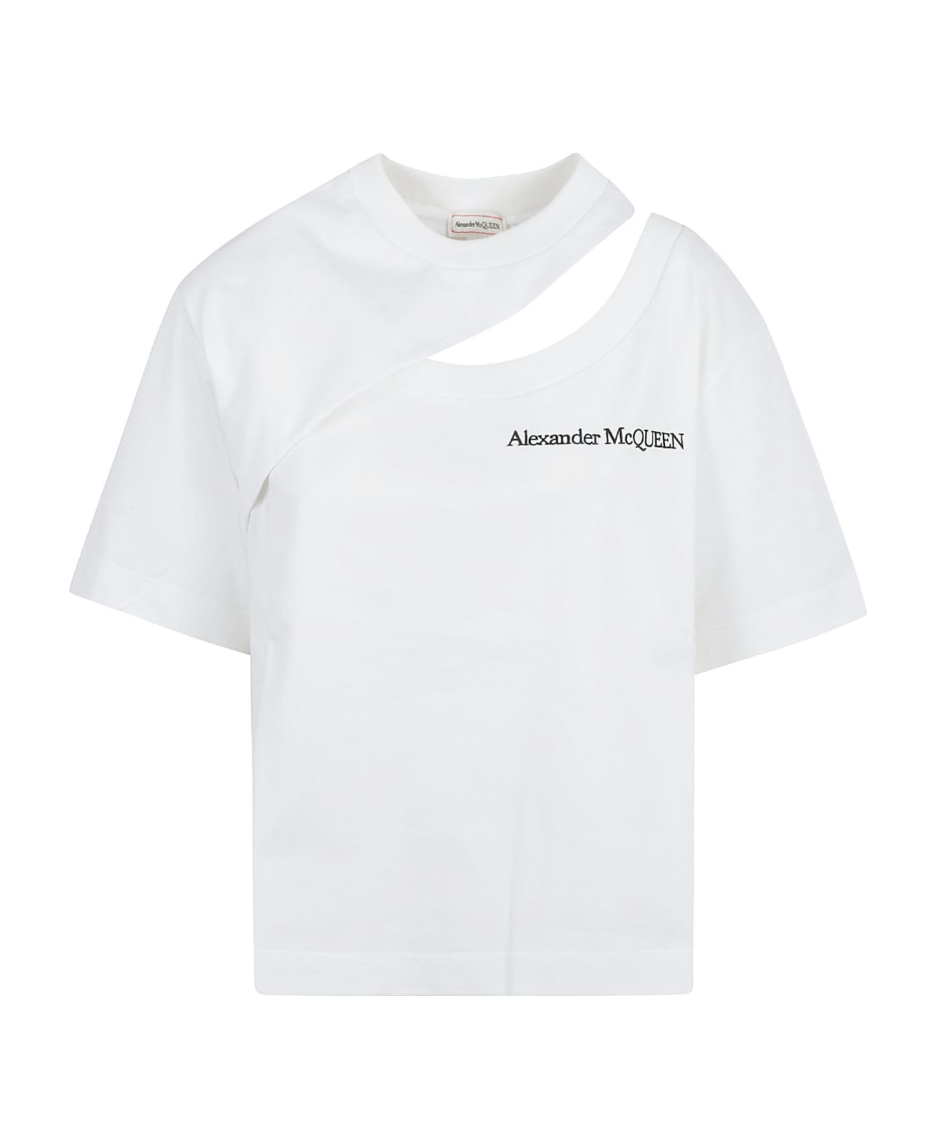Alexander McQueen Logo Print T-shirt - Optic White