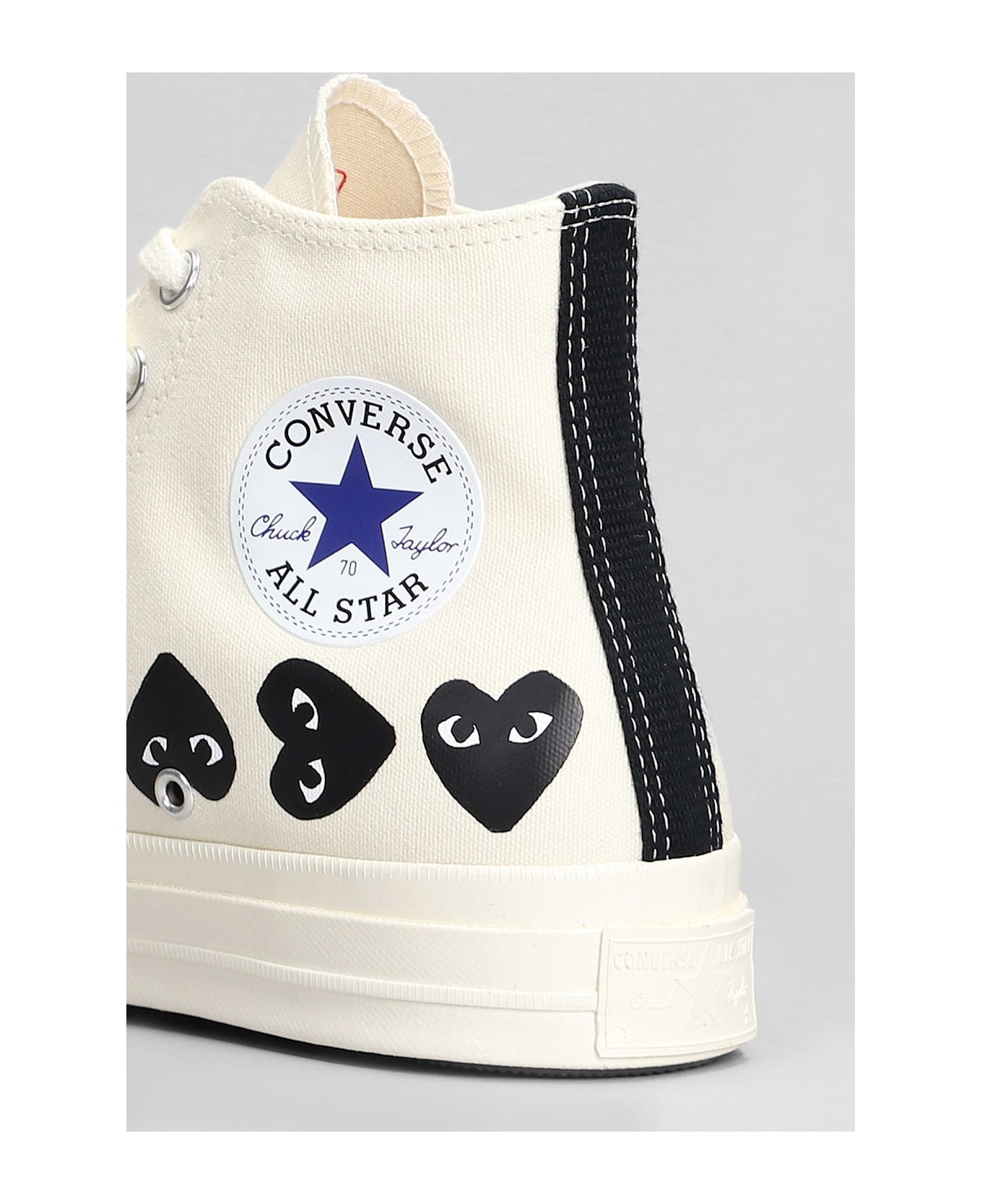 Comme des Garçons Play Chuck 70 Cdg High Sneakers In Beige Cotton - beige