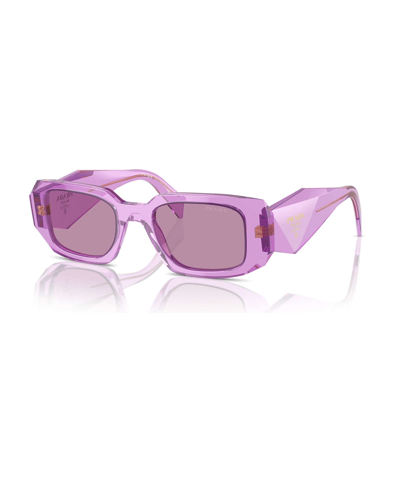 Prada Eyewear Pr 17ws Transparent Amethyst Sunglasses - 13R07Q