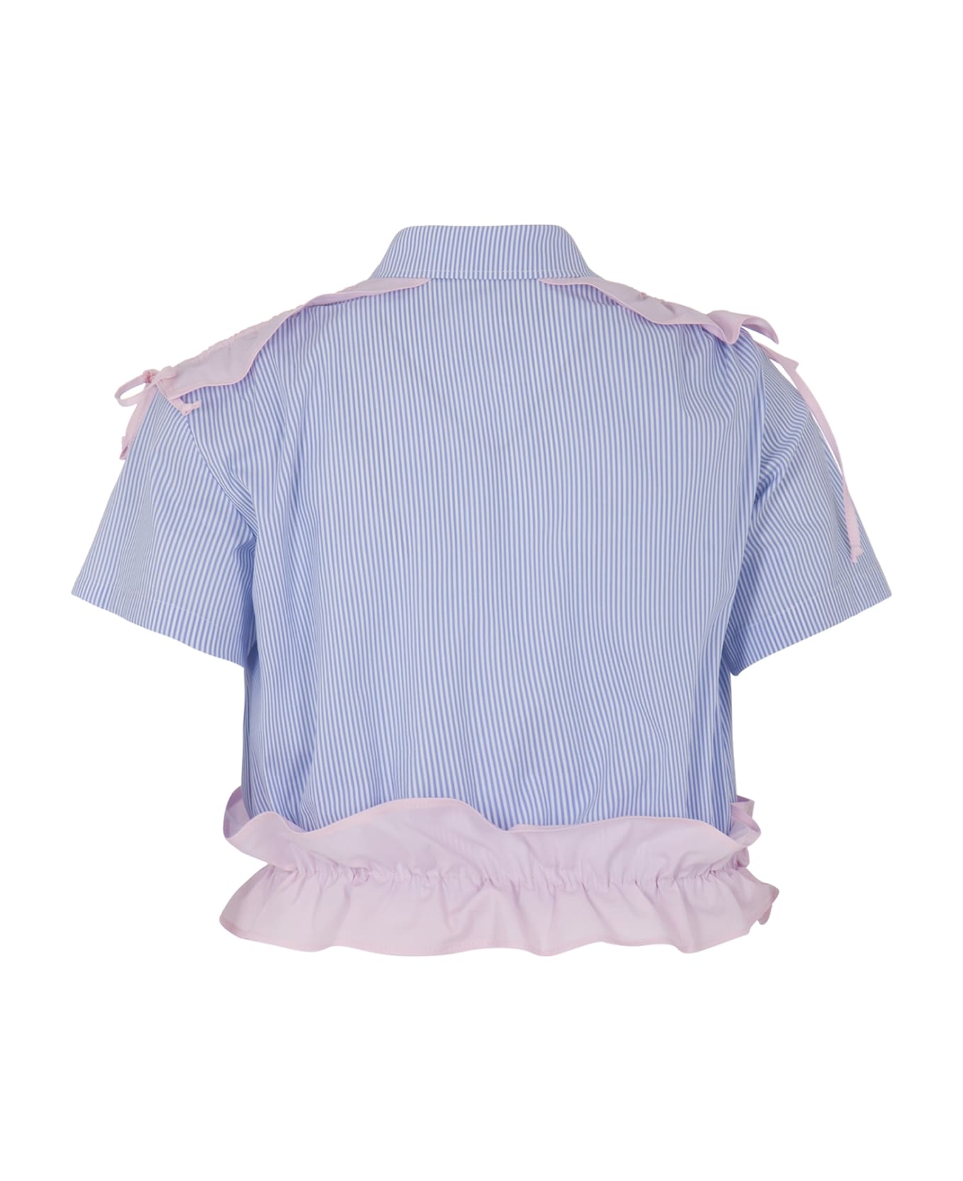 MSGM Camicia A Righe - Light blue シャツ
