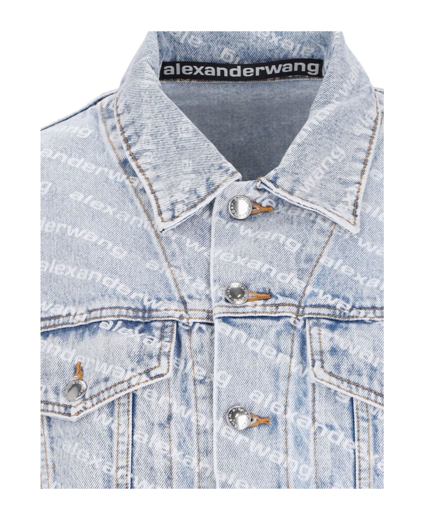 Alexander Wang Denim Logo Jacket - Clear Blue ジャケット