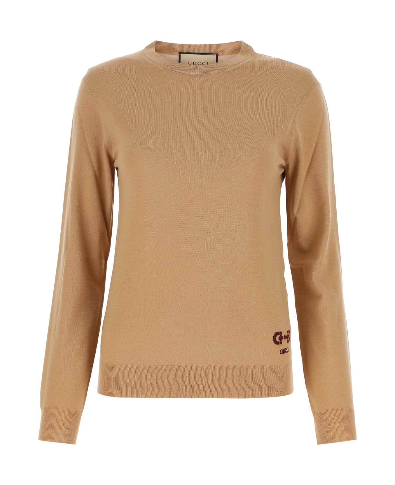 Gucci Camel Wool Sweater - Brown ニットウェア